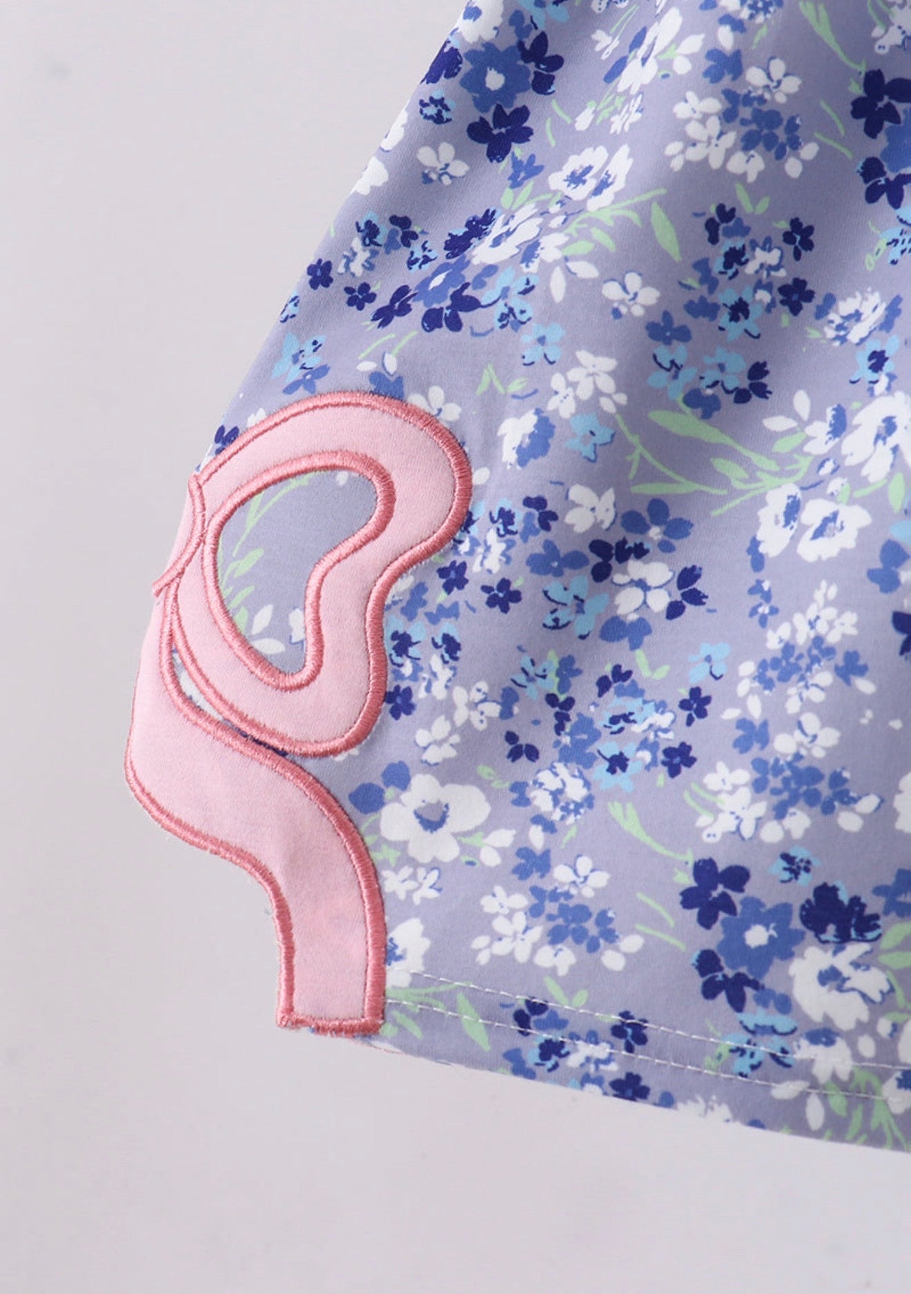 Blue floral bow dress