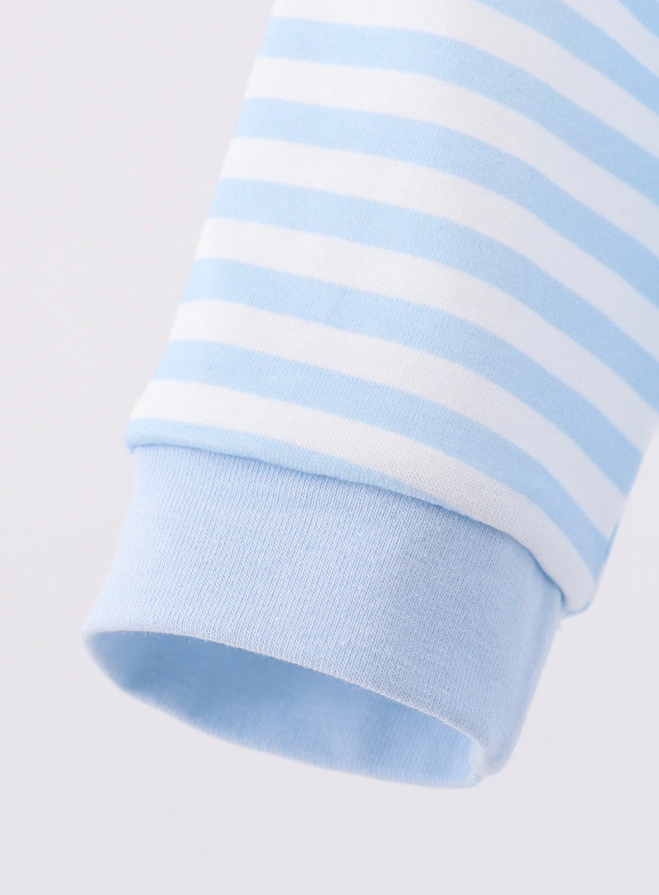 Blue stripe reindeer, appliqué boy romper