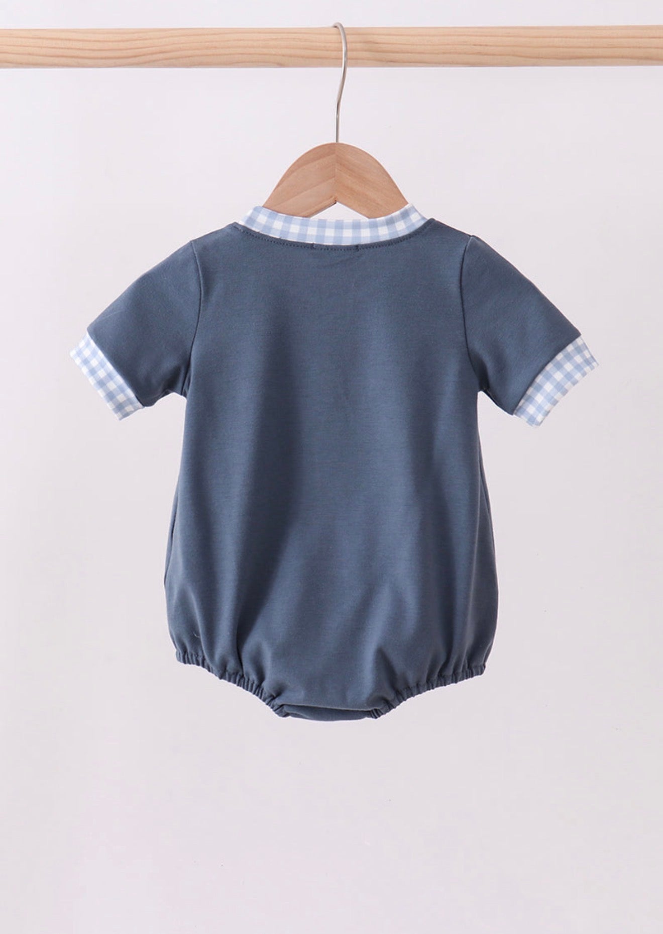 Blue football appliqué bubble