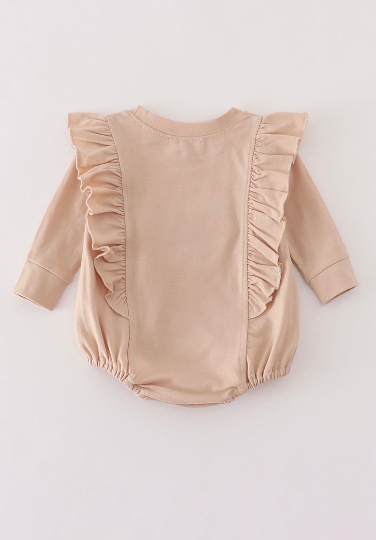 Beige Turkey French Knot Girl’s Ruffle Bubble