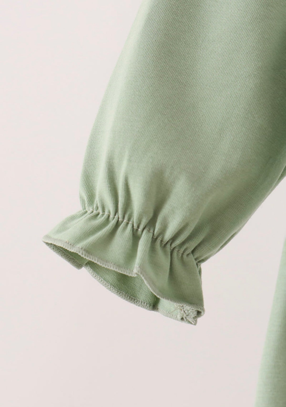 Sage Reindeer Applique Ruffle Romper