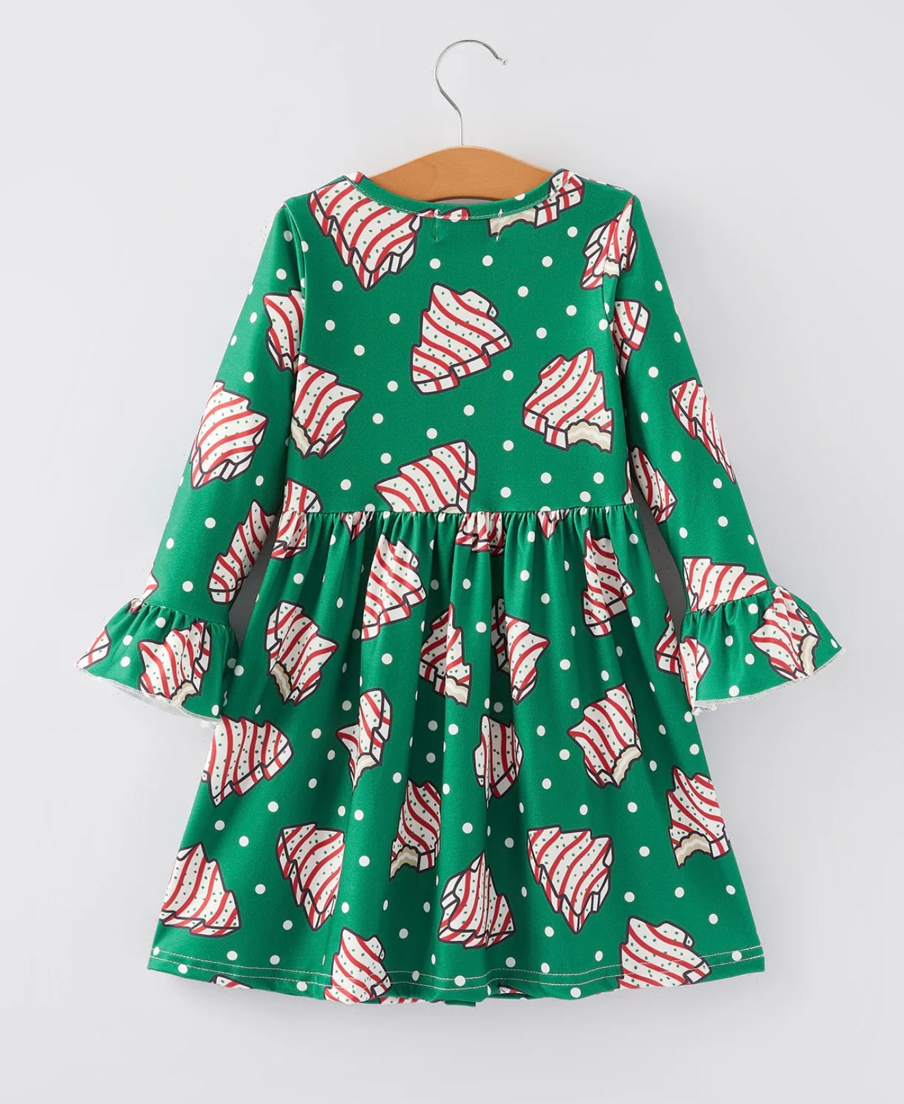 Christmas Gingerbread Print Girls Dress