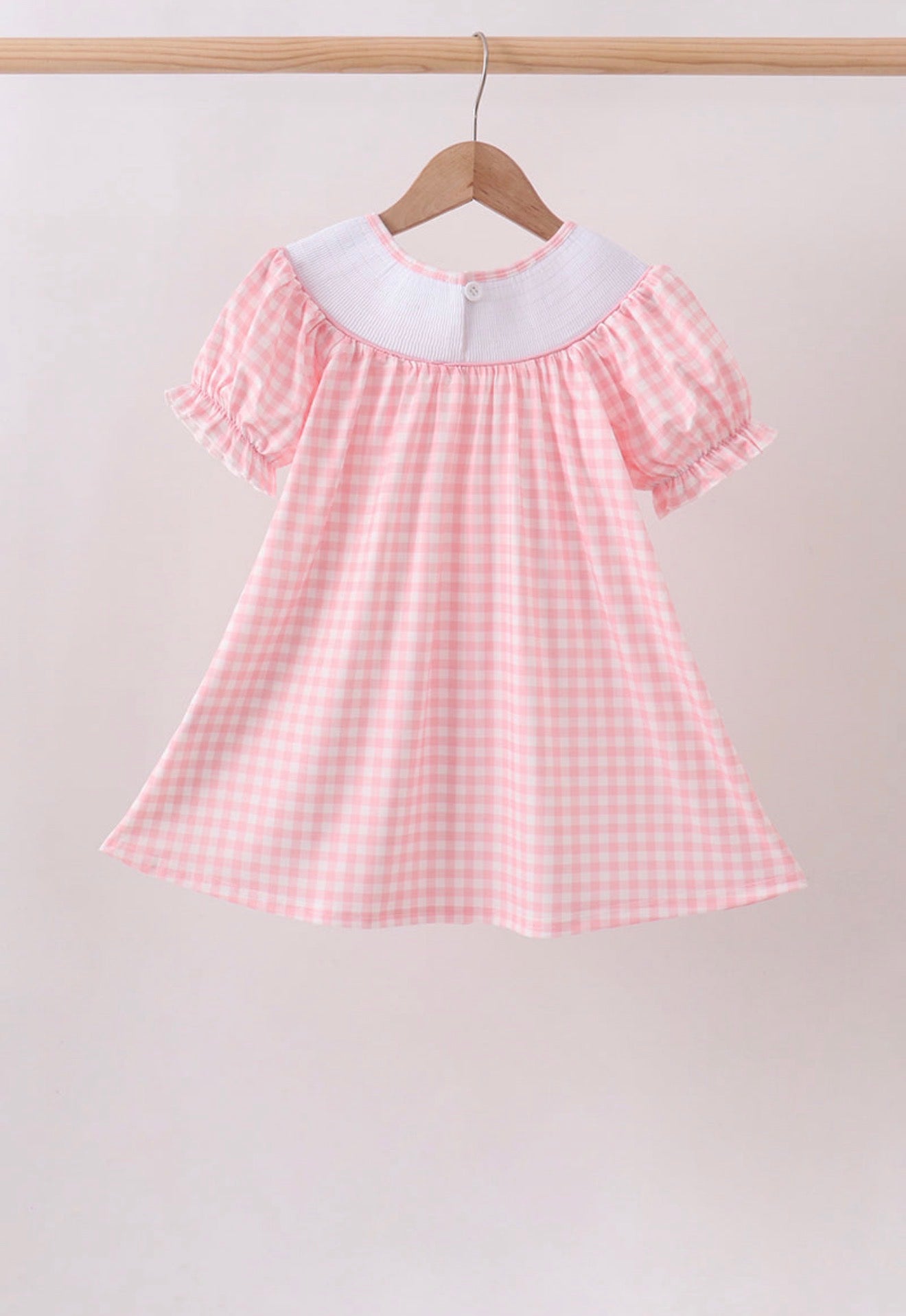 Pink Apple Bus Smocked
Dress