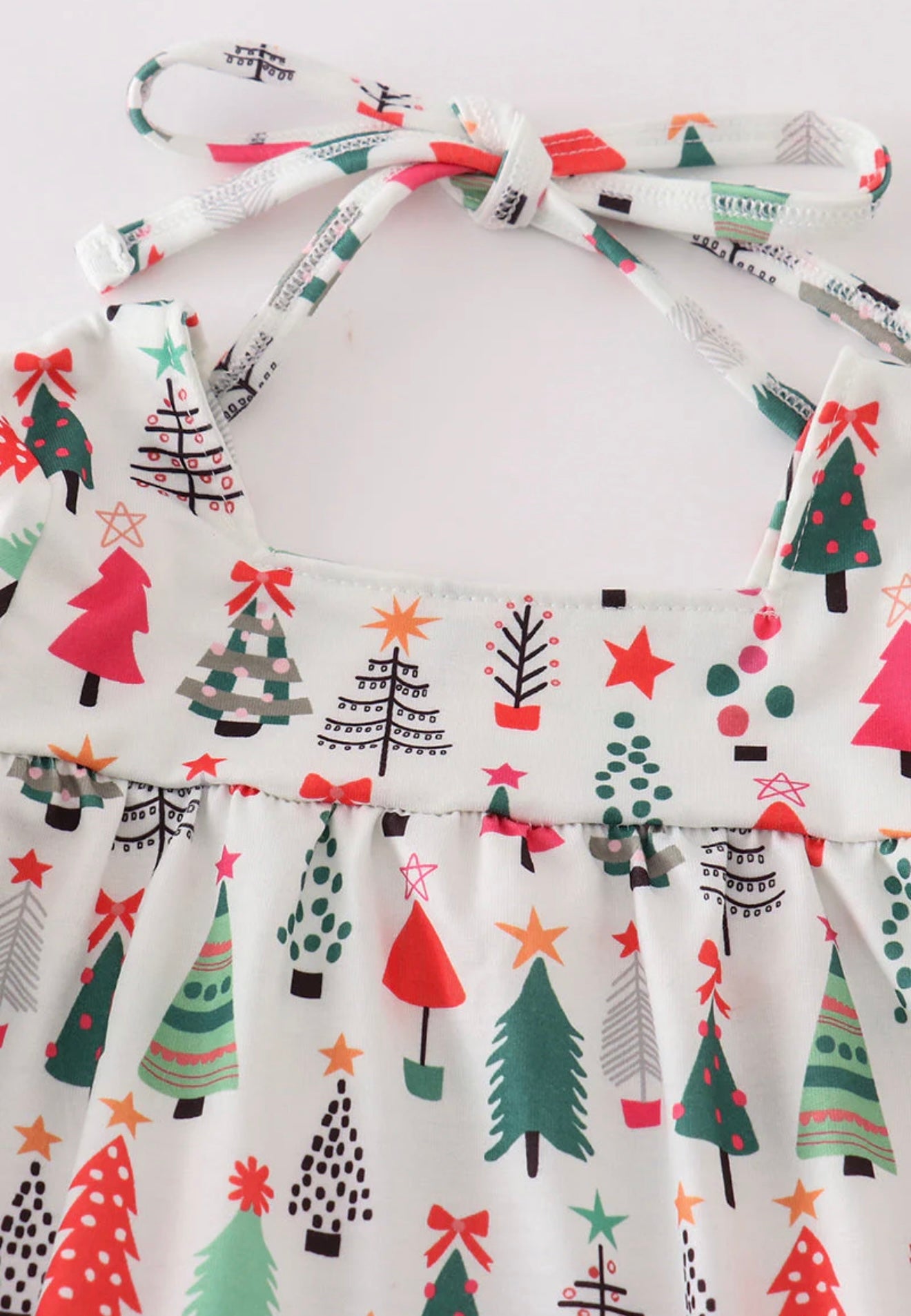 Green Christmas Tree Print Girl Bubble ￼