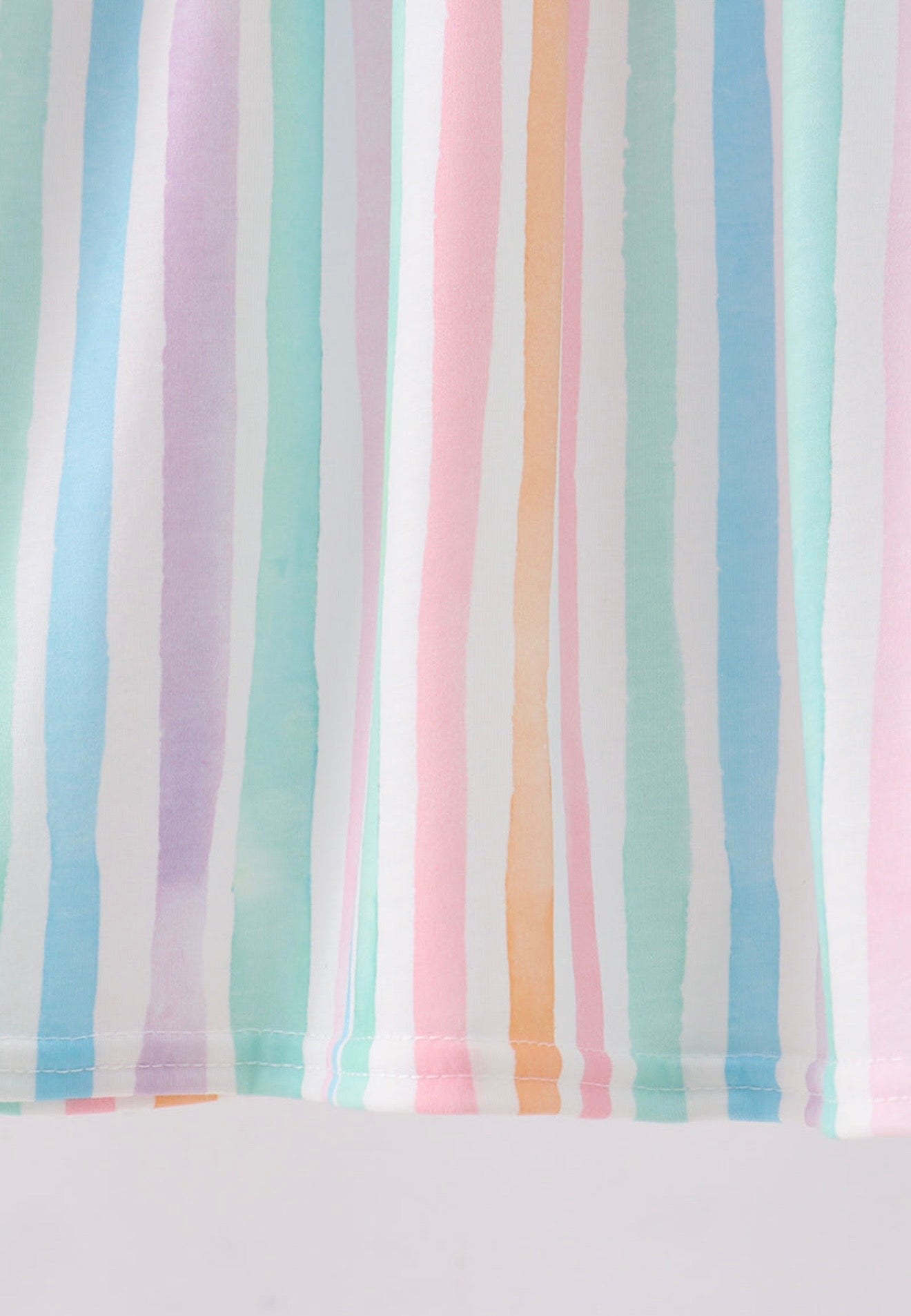 Multicolored stripe marine embroidery dress