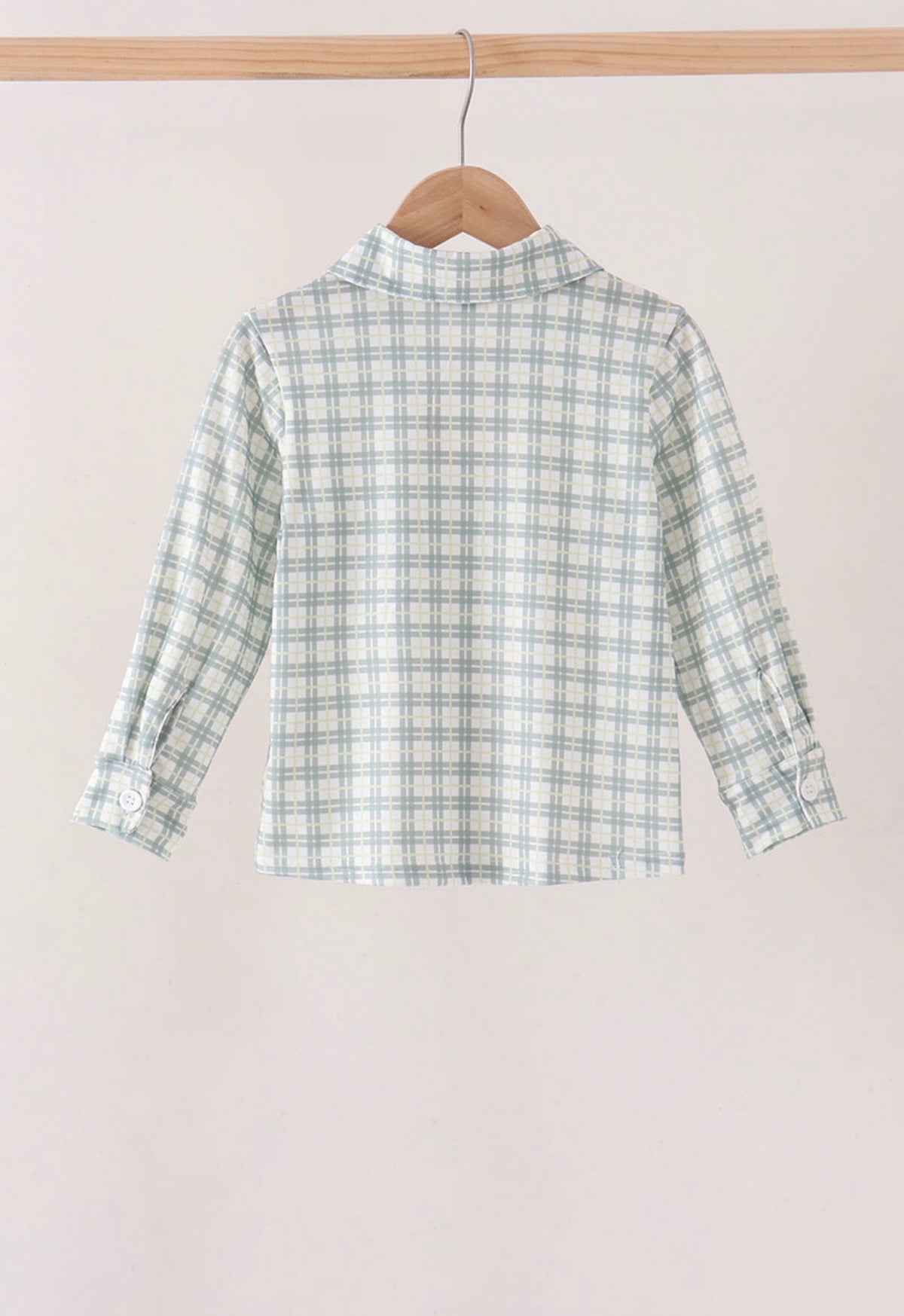 Sage plaid pocket button down shirt