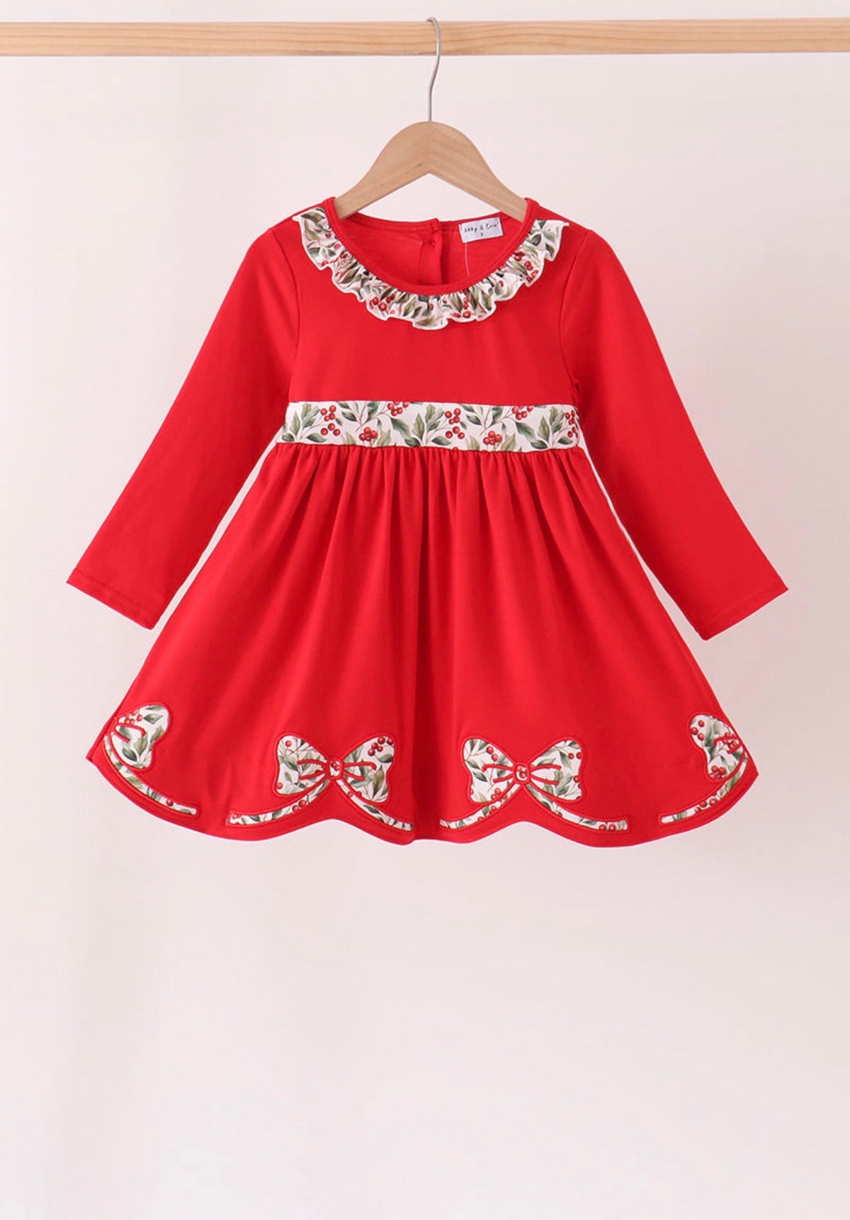 Red Bow Ruffle dress