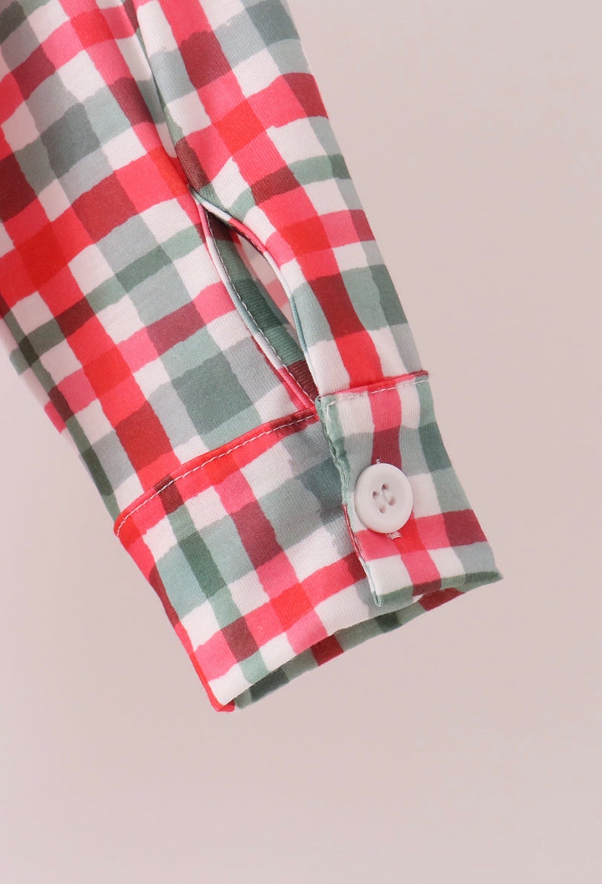 Red plaid pocket button down shirt