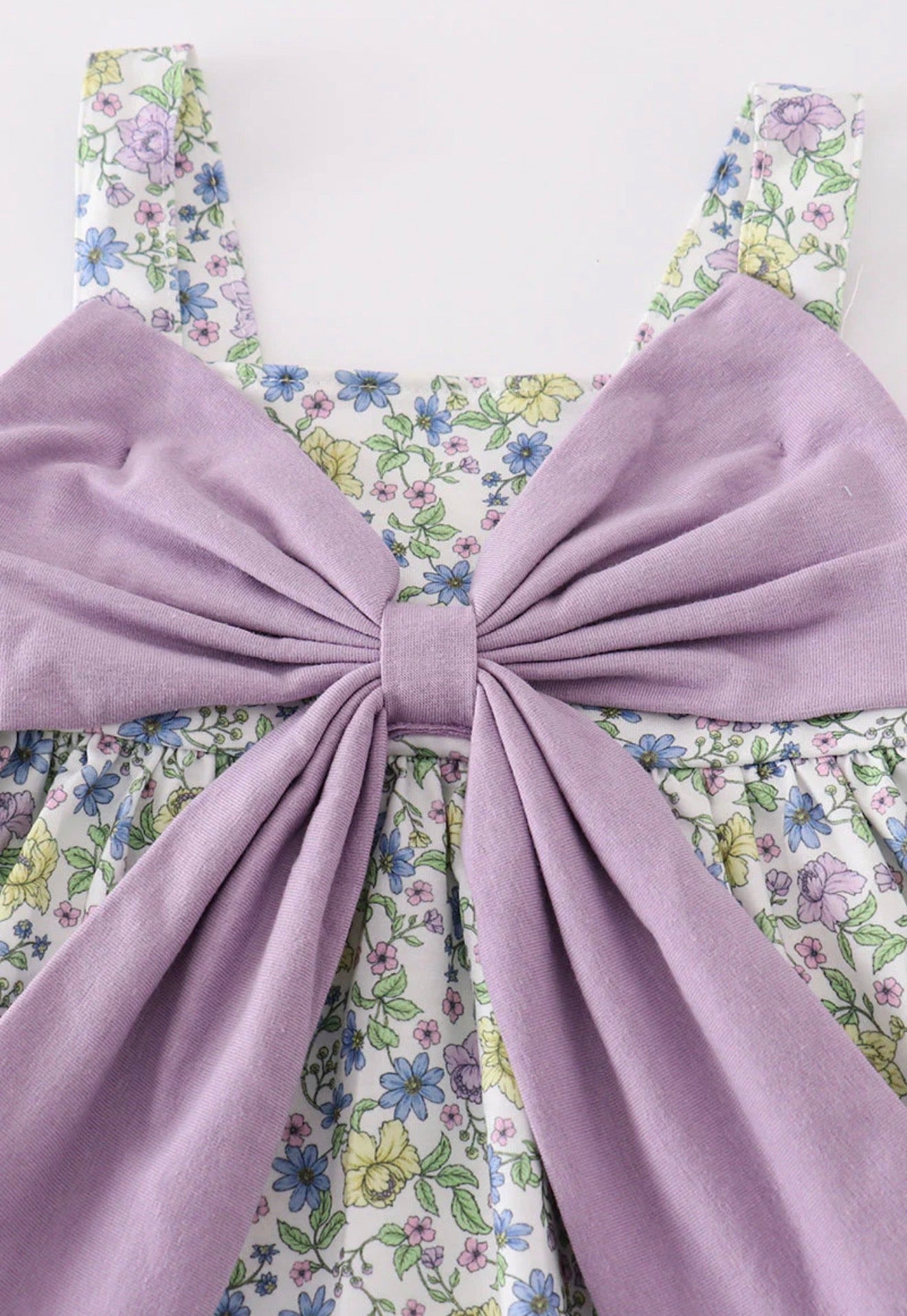 Purple bow floral dress