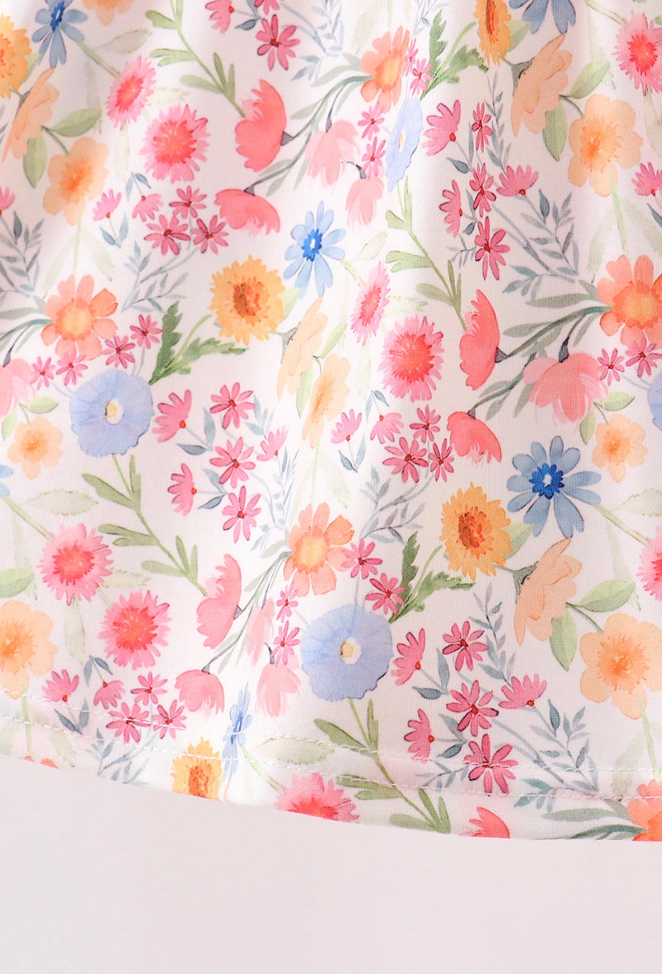 Coral Jesus Loves Me embroidered floral bloomer set