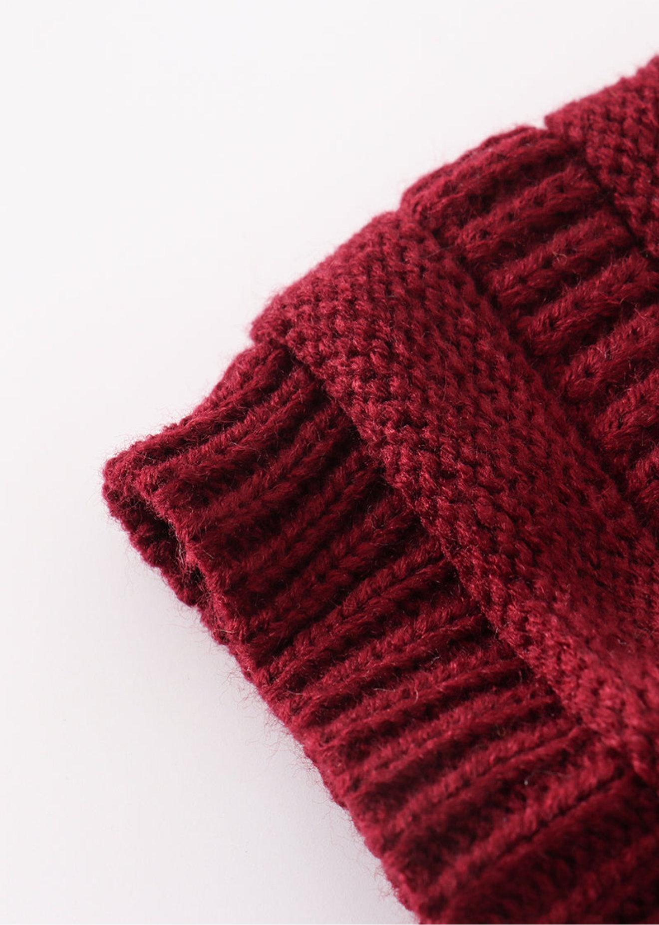 Kids and Adult Pompom Cable Beanie