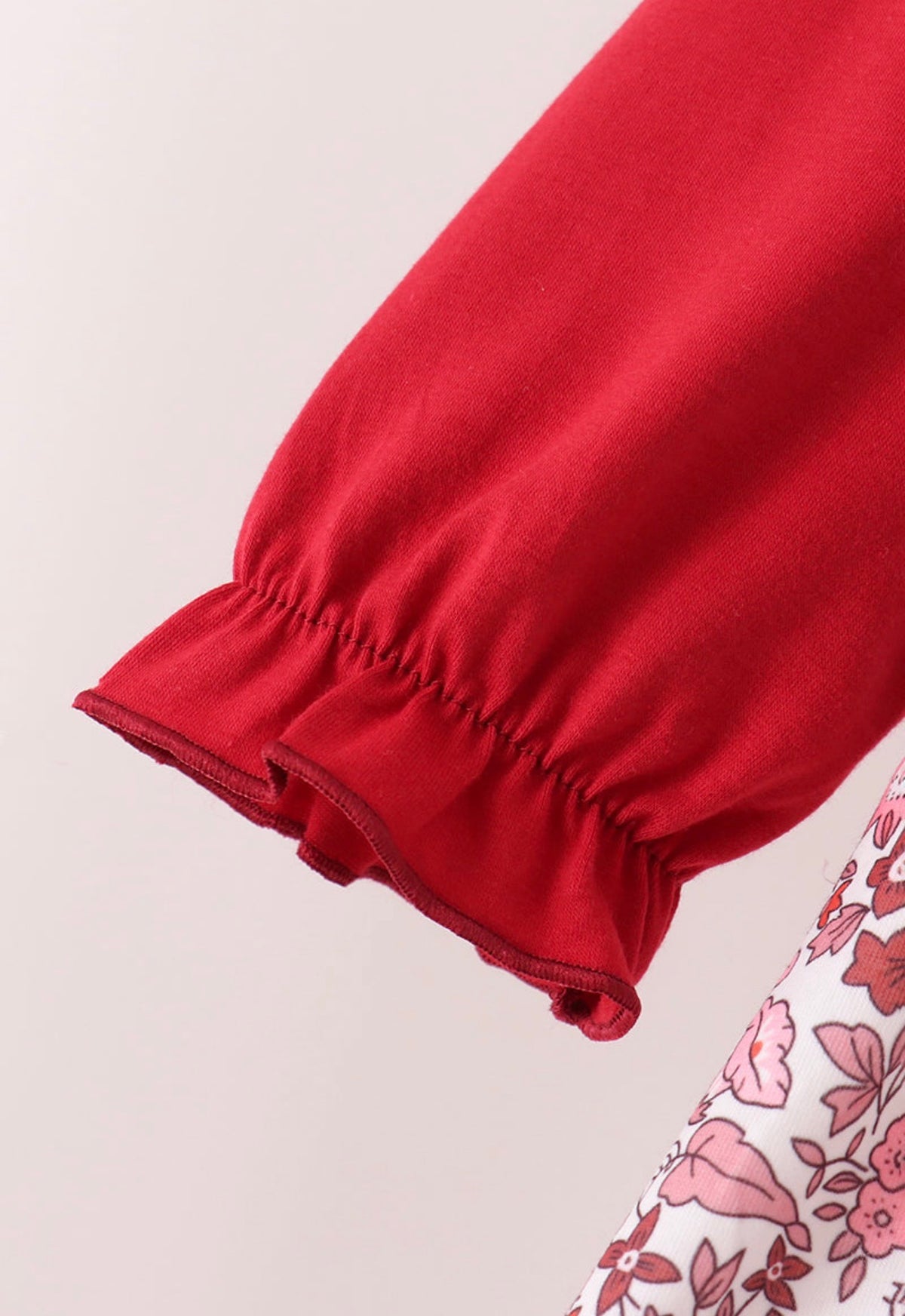 Maroon thankful floral leaves embroidey pants set