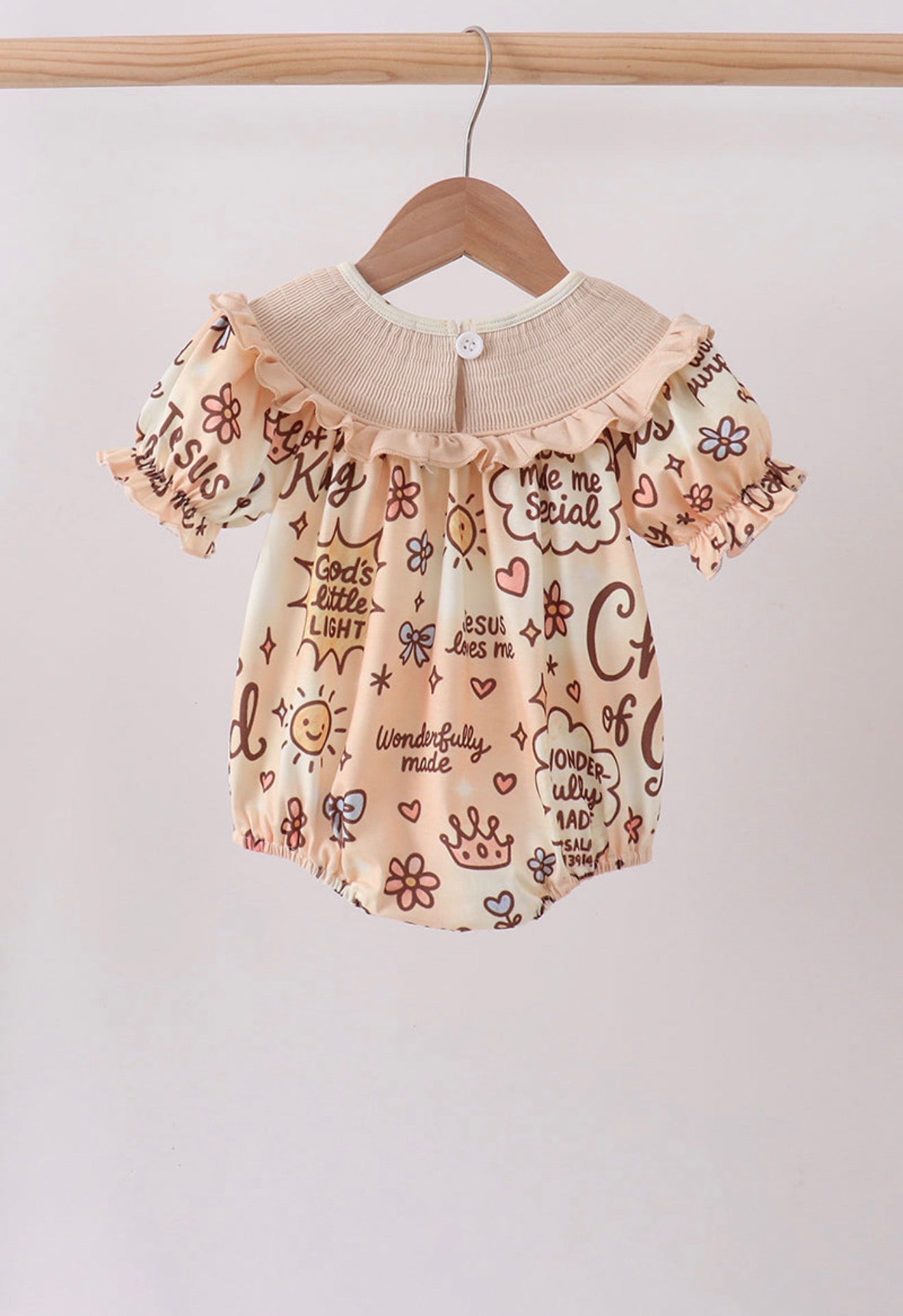 Child of God smocked ruffle bubble