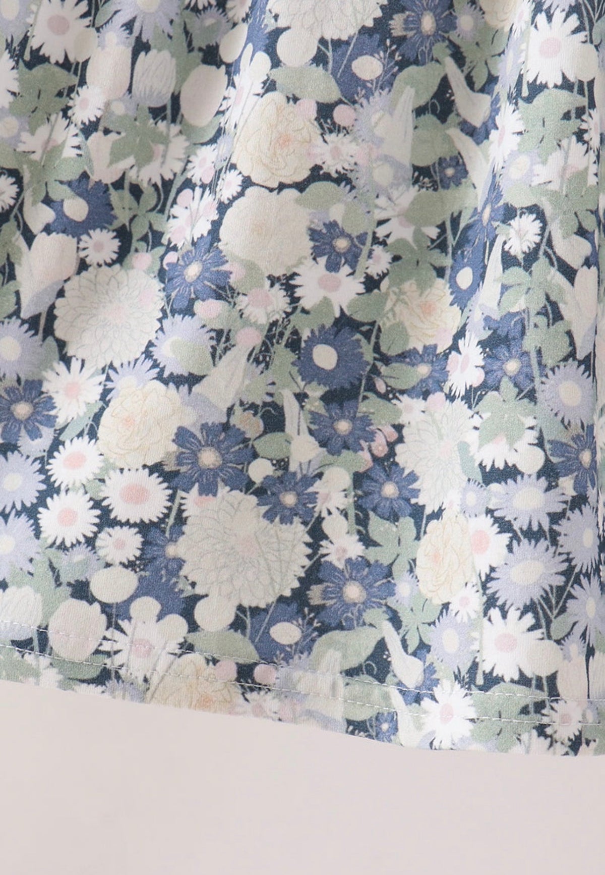Vintage Floral Smocked Ruffle Dress