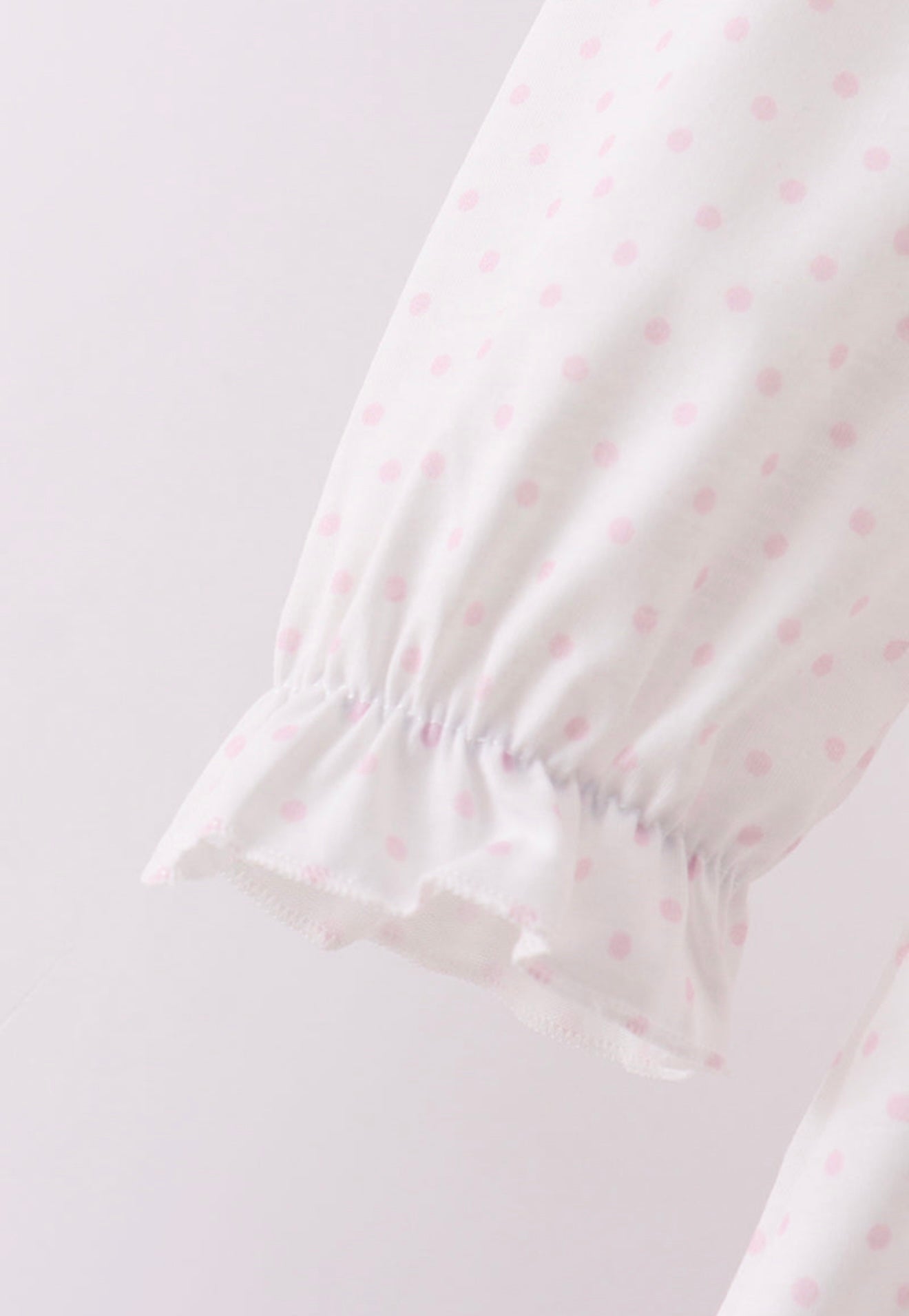 White puppy embroidery ruffle pants set