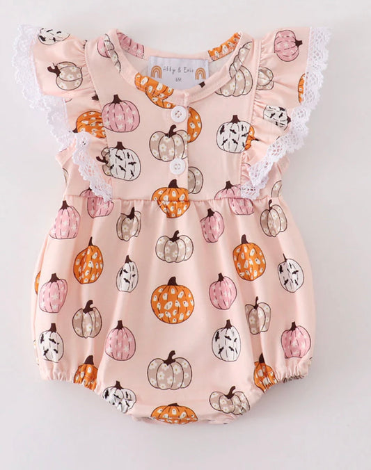 Pink pumpkin girl bubble