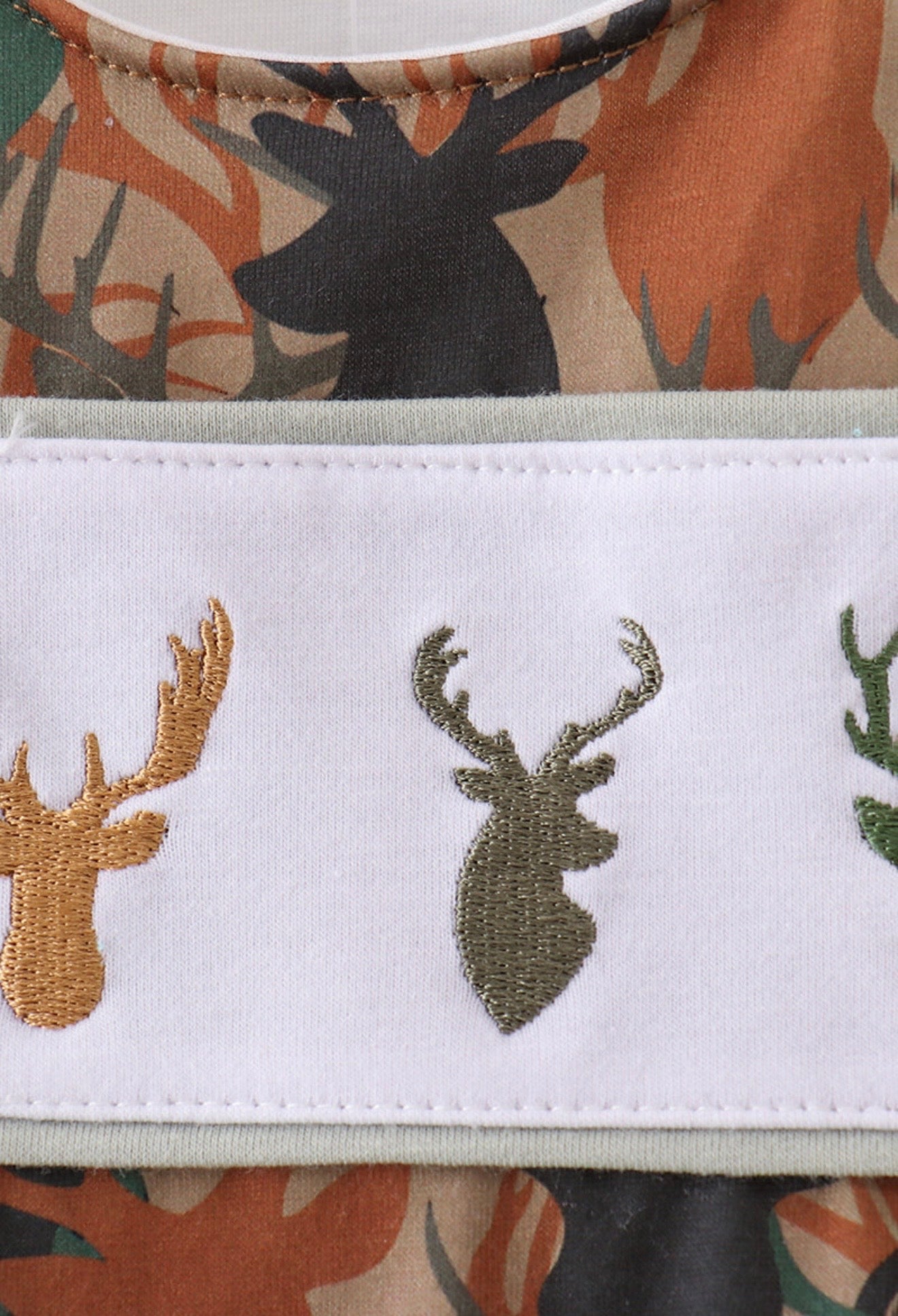 Camouflage deer antler embroidery jonjon