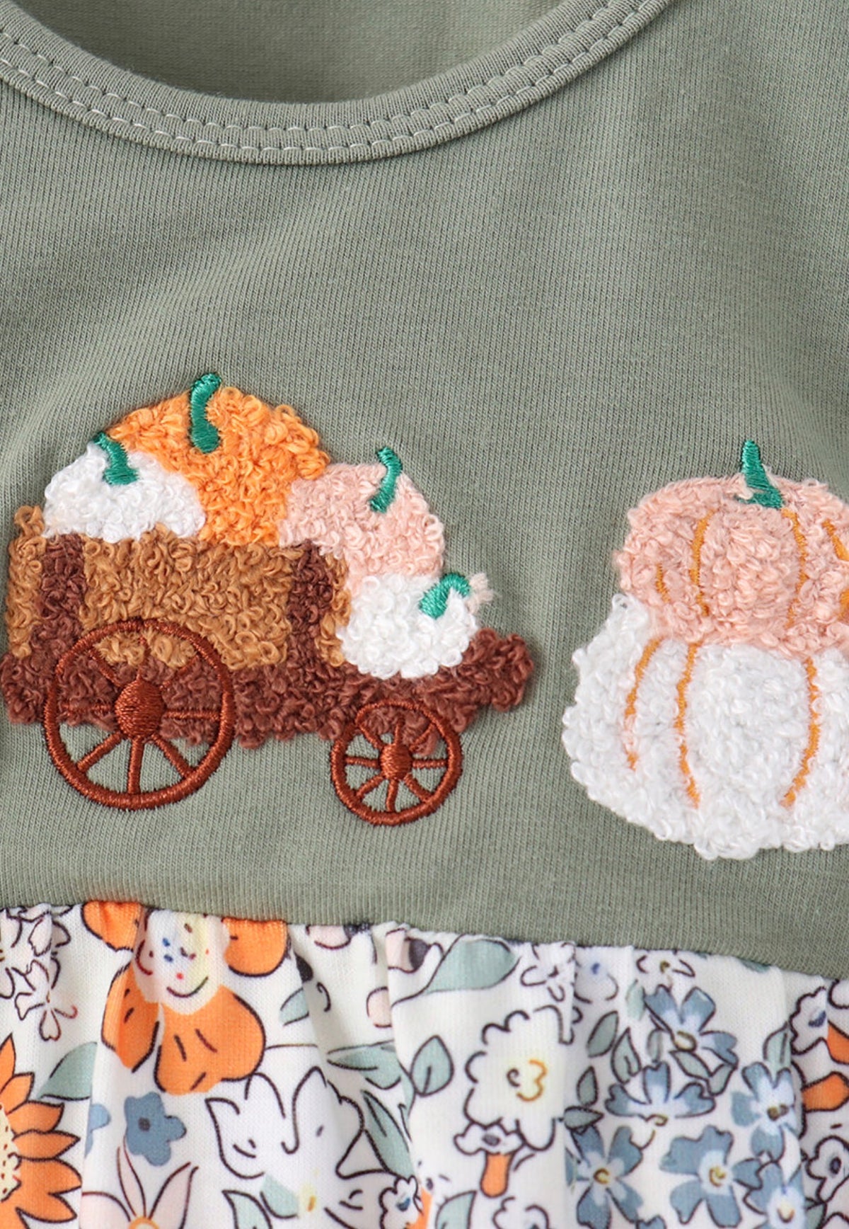 Green pumpkin french knot bubble