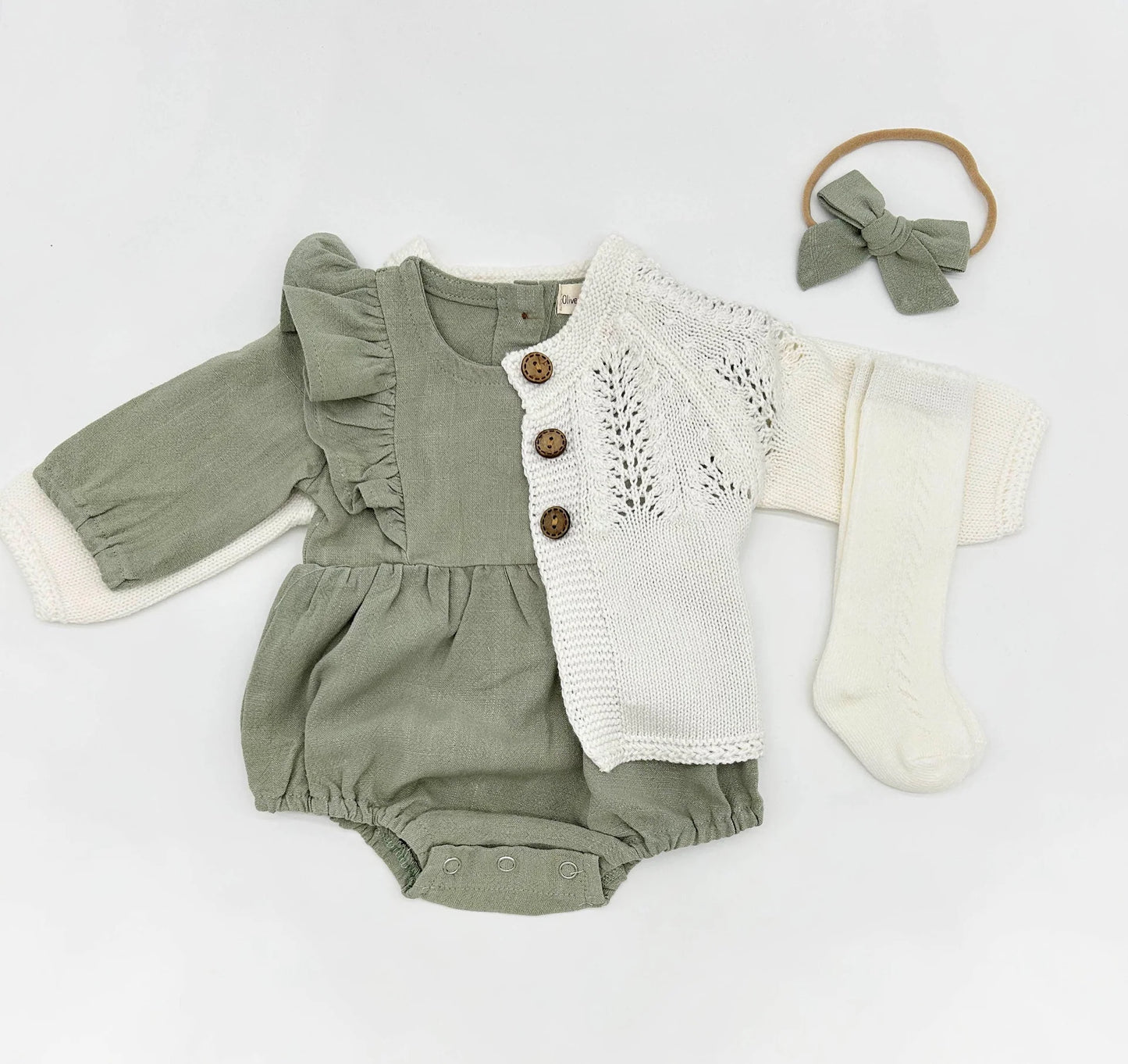 Gabriella Longsleeve Romper with Bow
