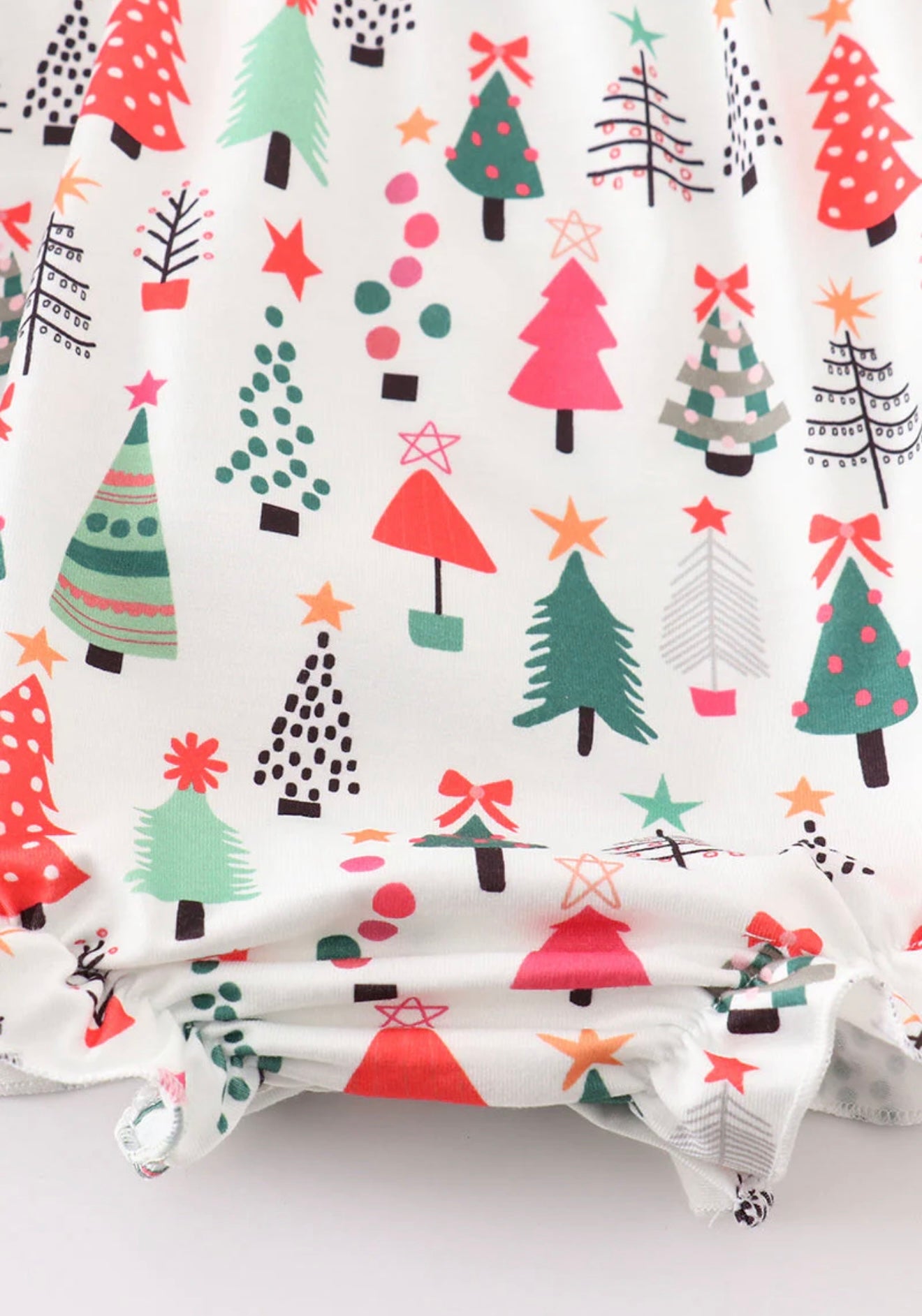 Green Christmas Tree Print Girl Bubble ￼