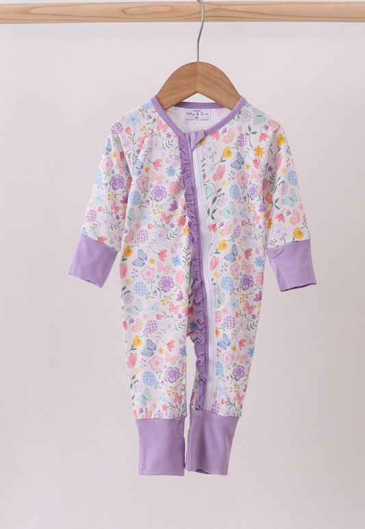 Premium Butterfly Garden Bamboo Romper