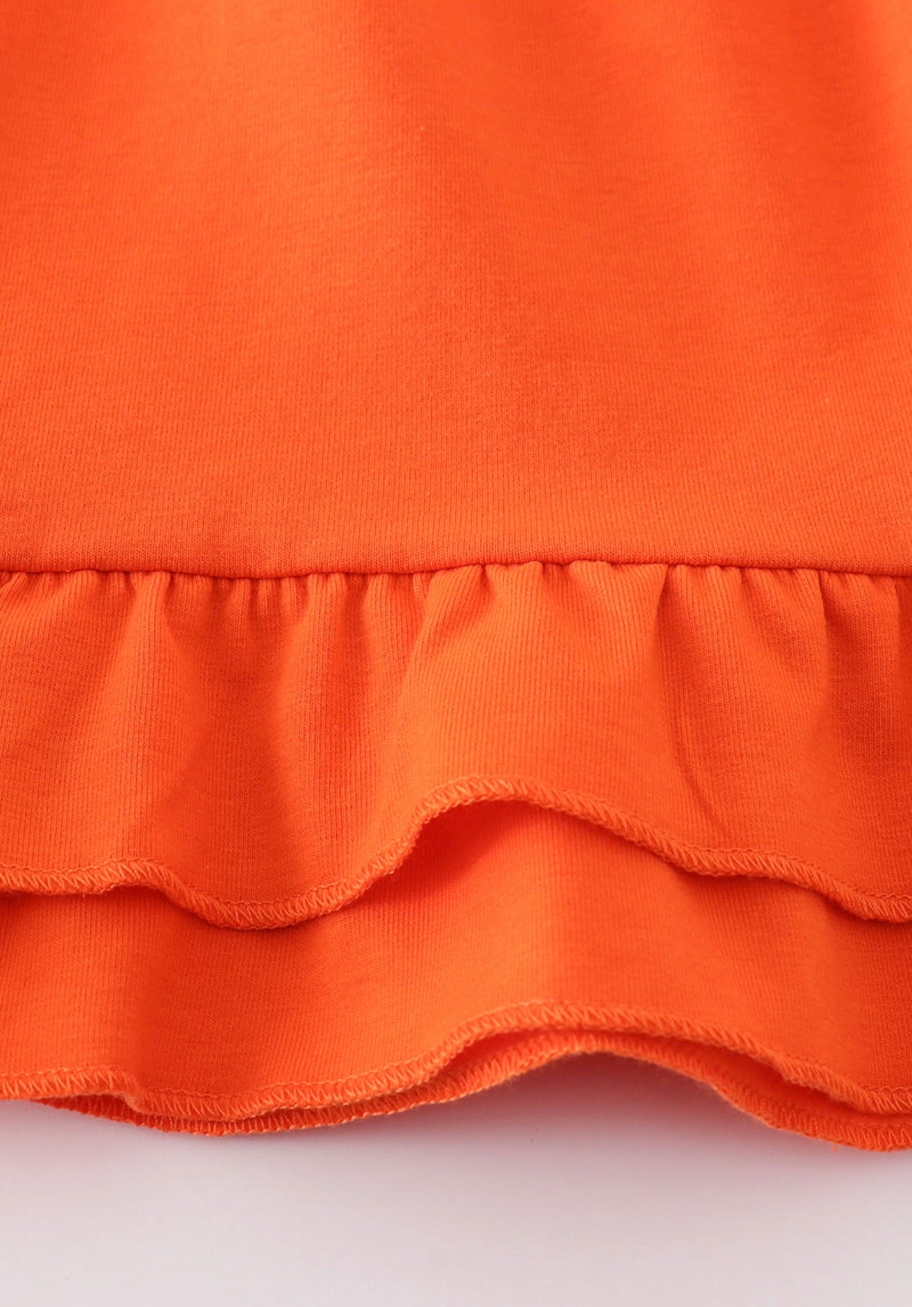Orange ruffle girl dress