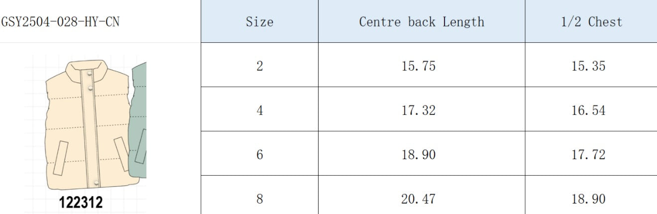 Girl’s black puffer vest