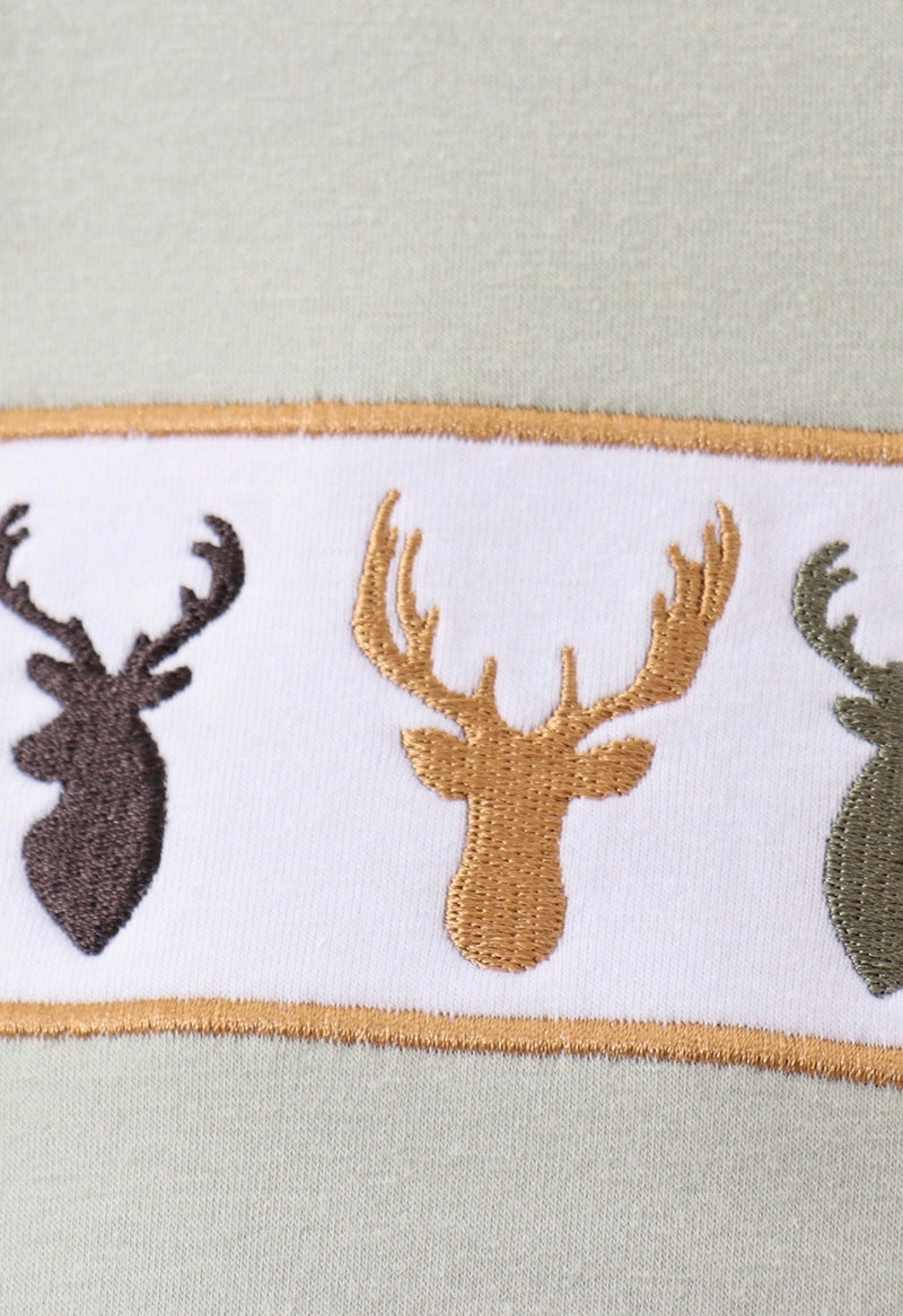 Camouflage deer antler embroidery shorts set