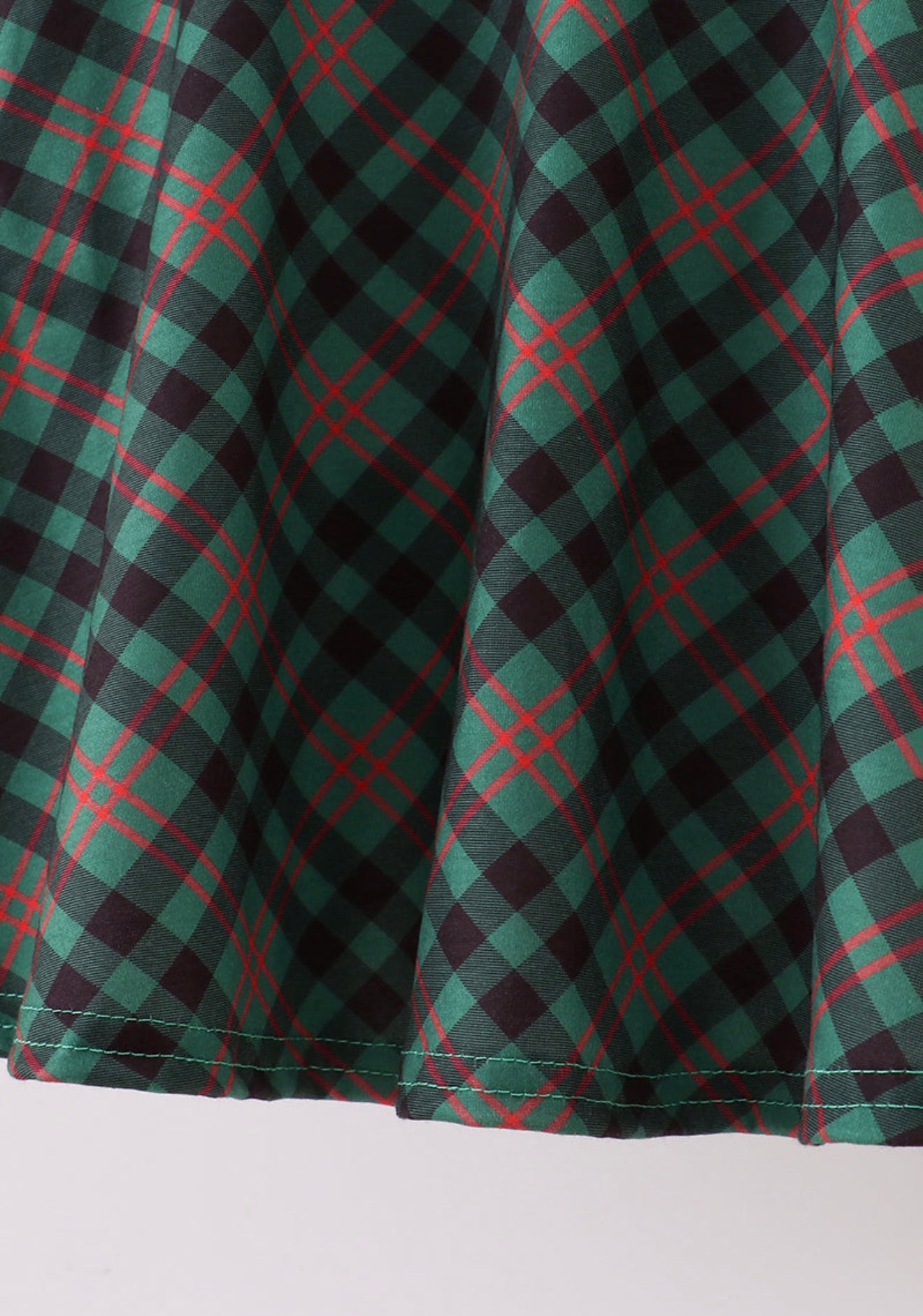 Forest Velvet Ruffle Dress