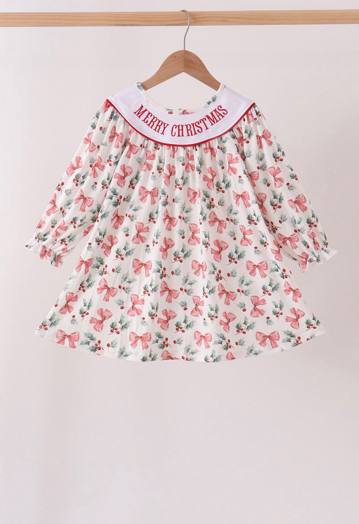 Merry Christmas embroidery dress