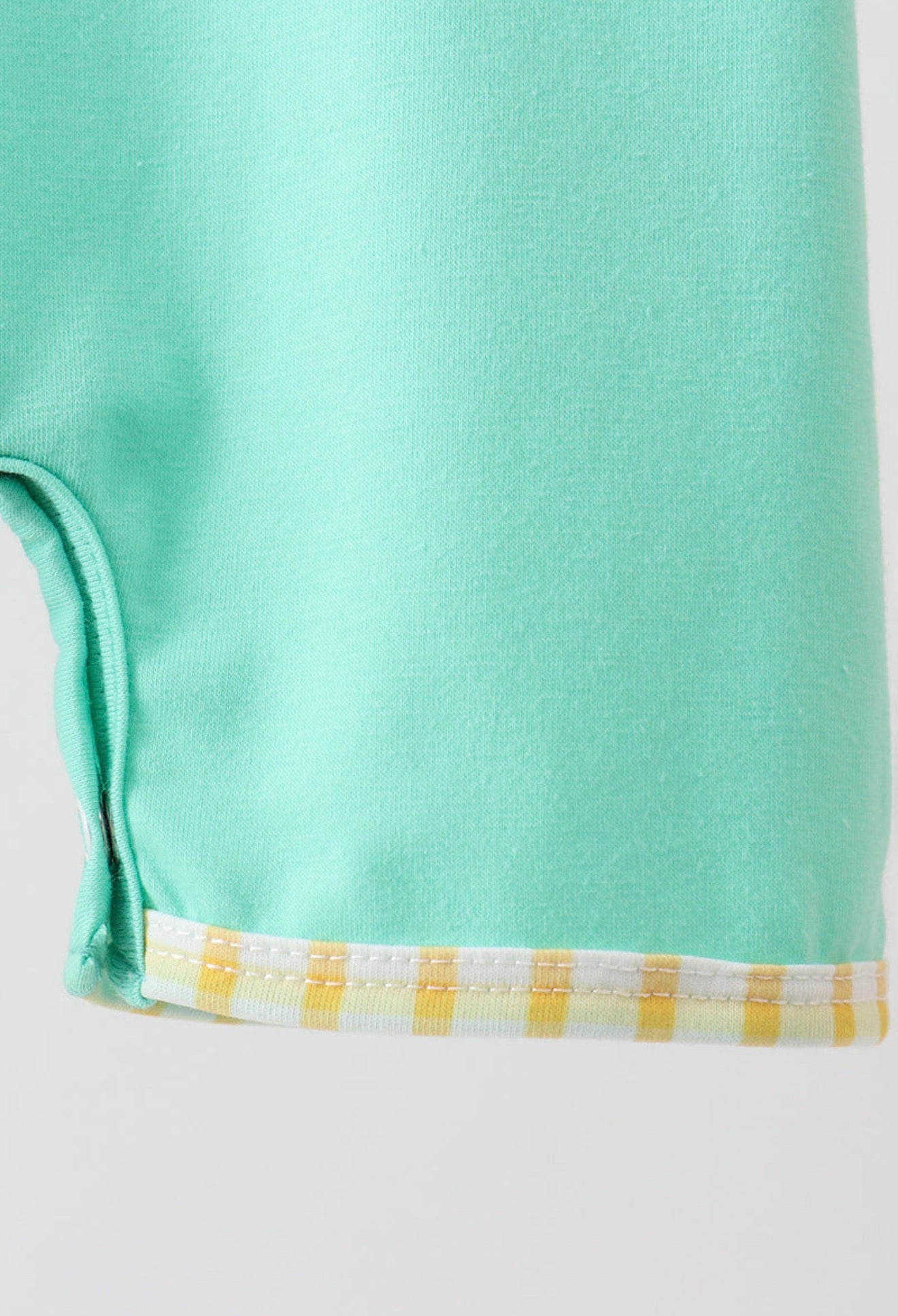 Mint Honey Bear Embroidered Romper