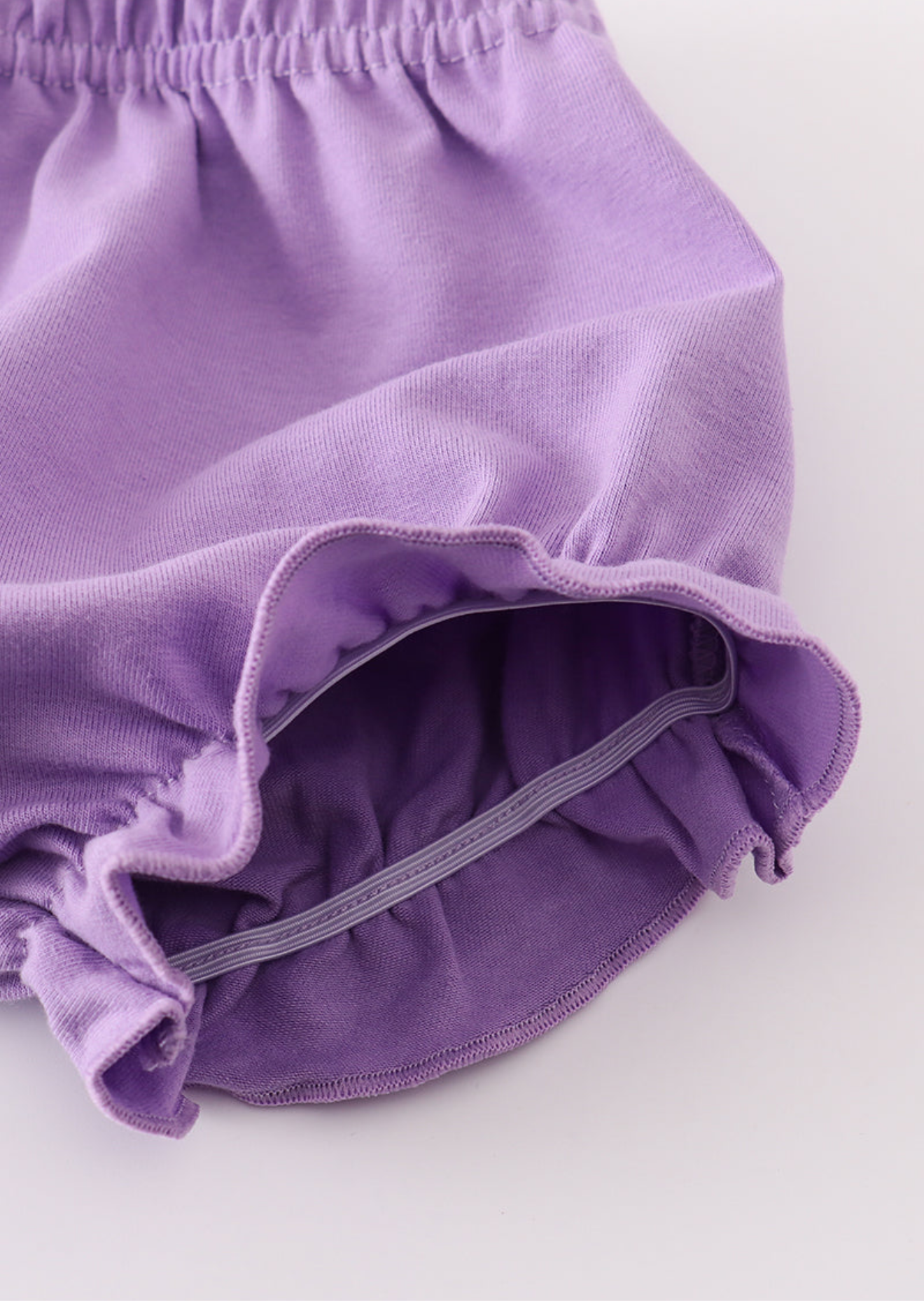 Purple floral lace bloomer set