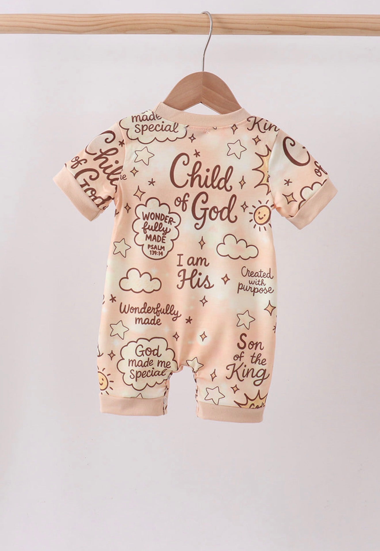 Child of God smocked romper