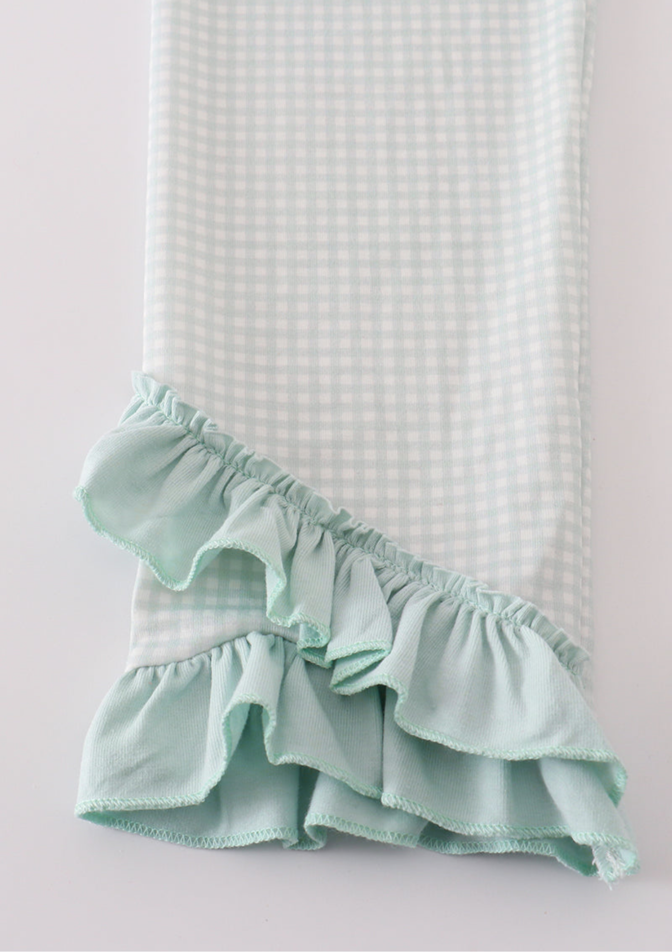 Blue boots embroidery ruffle pants set