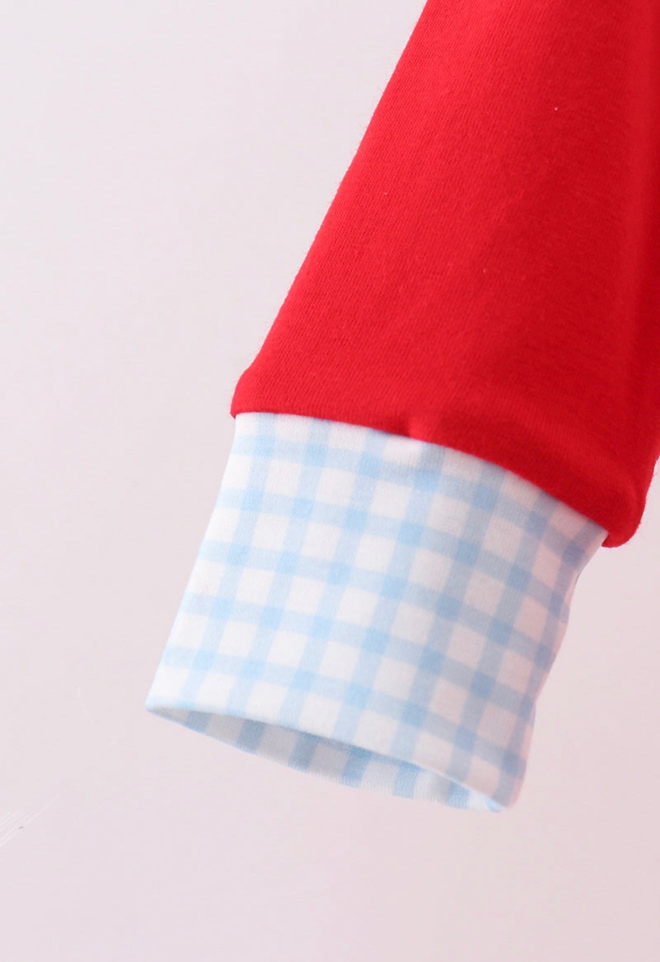 Red character embroidery romper