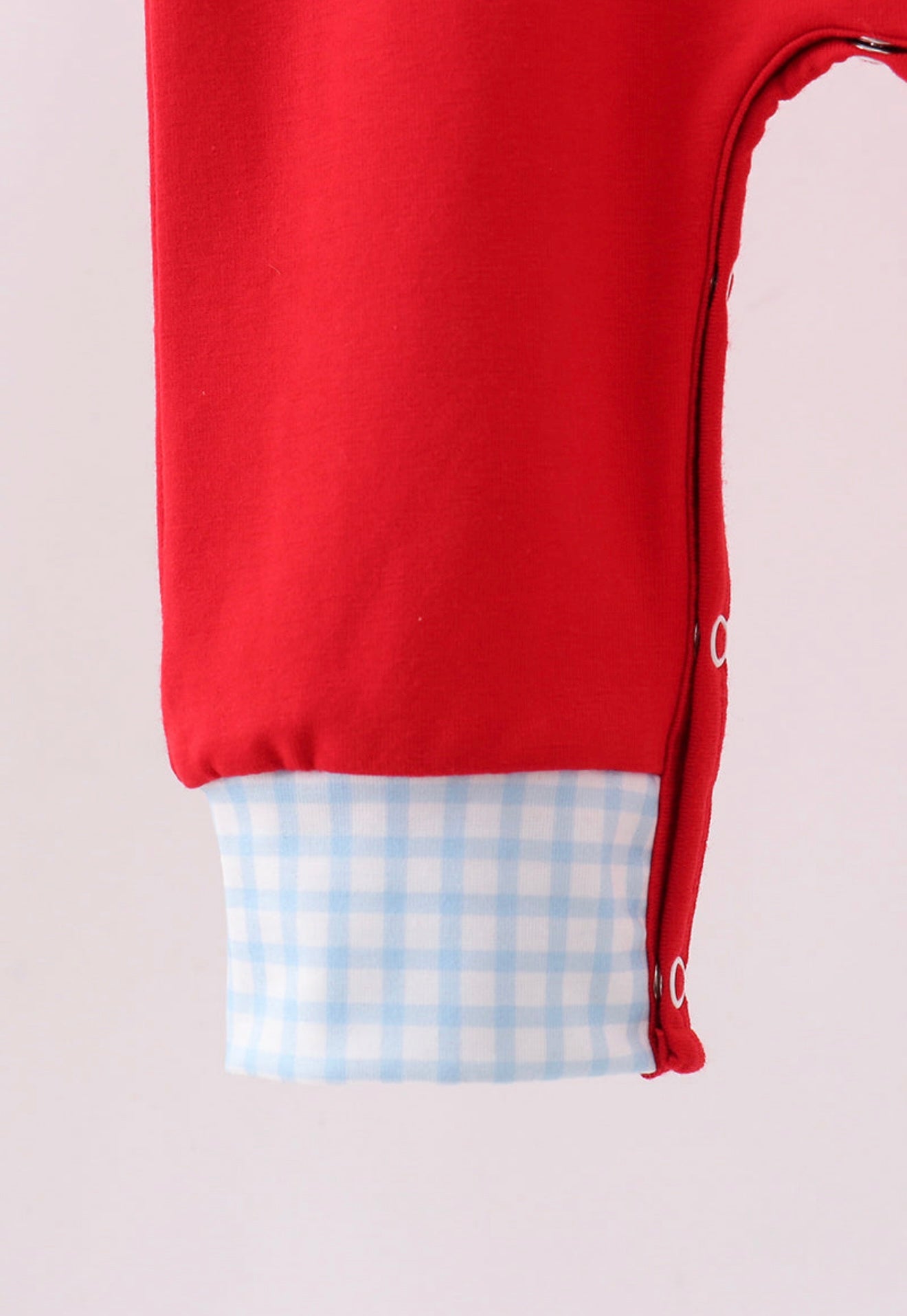 Red character embroidery romper