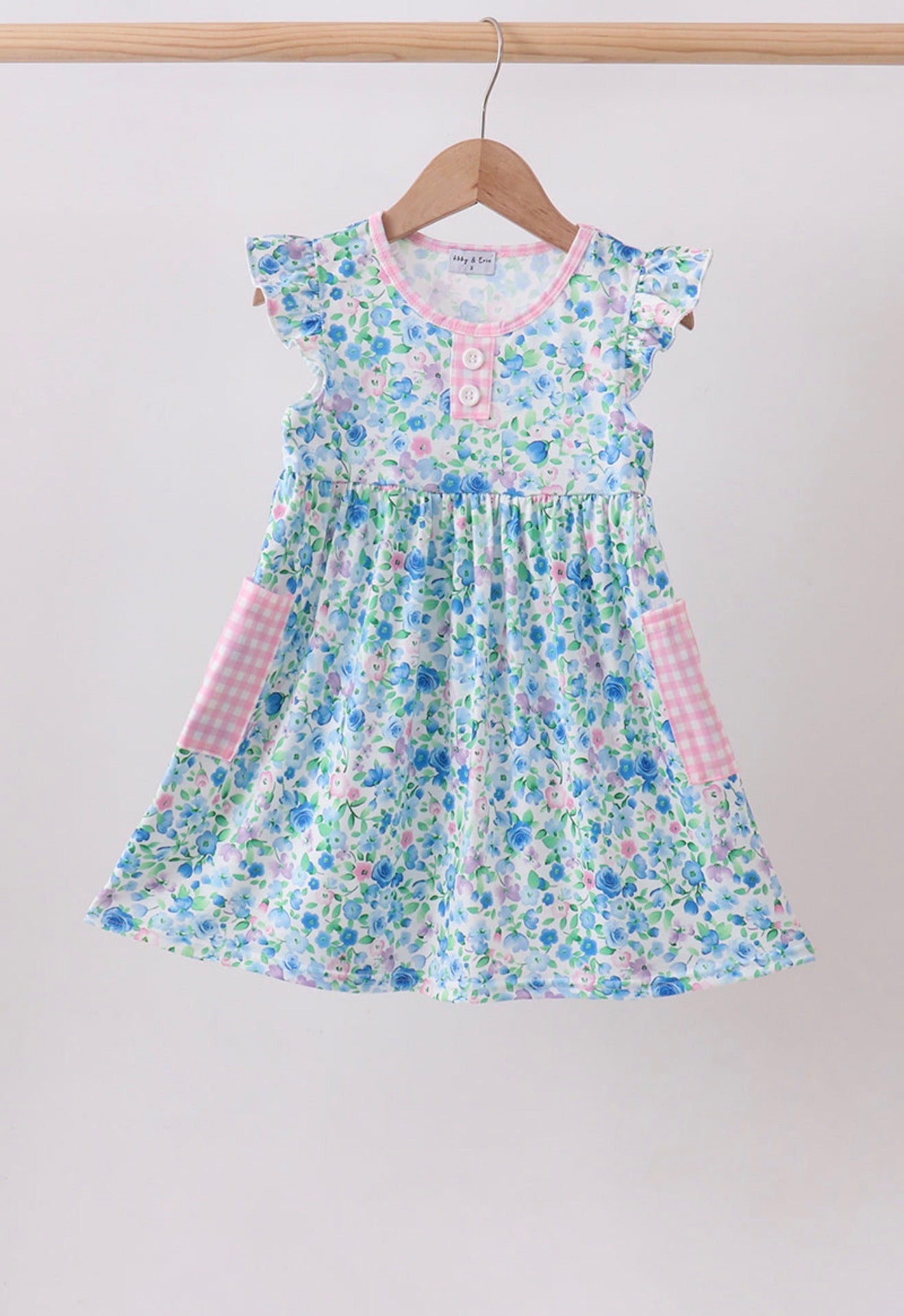Blue floral dress