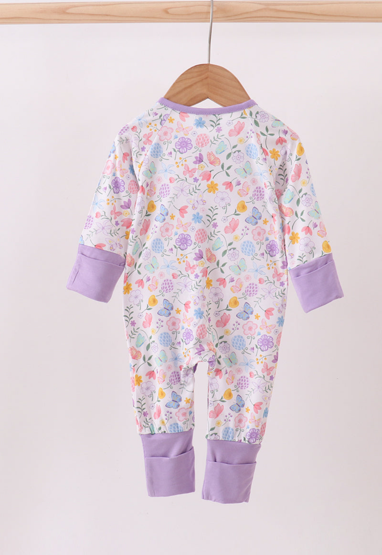Premium Butterfly Garden Bamboo Romper