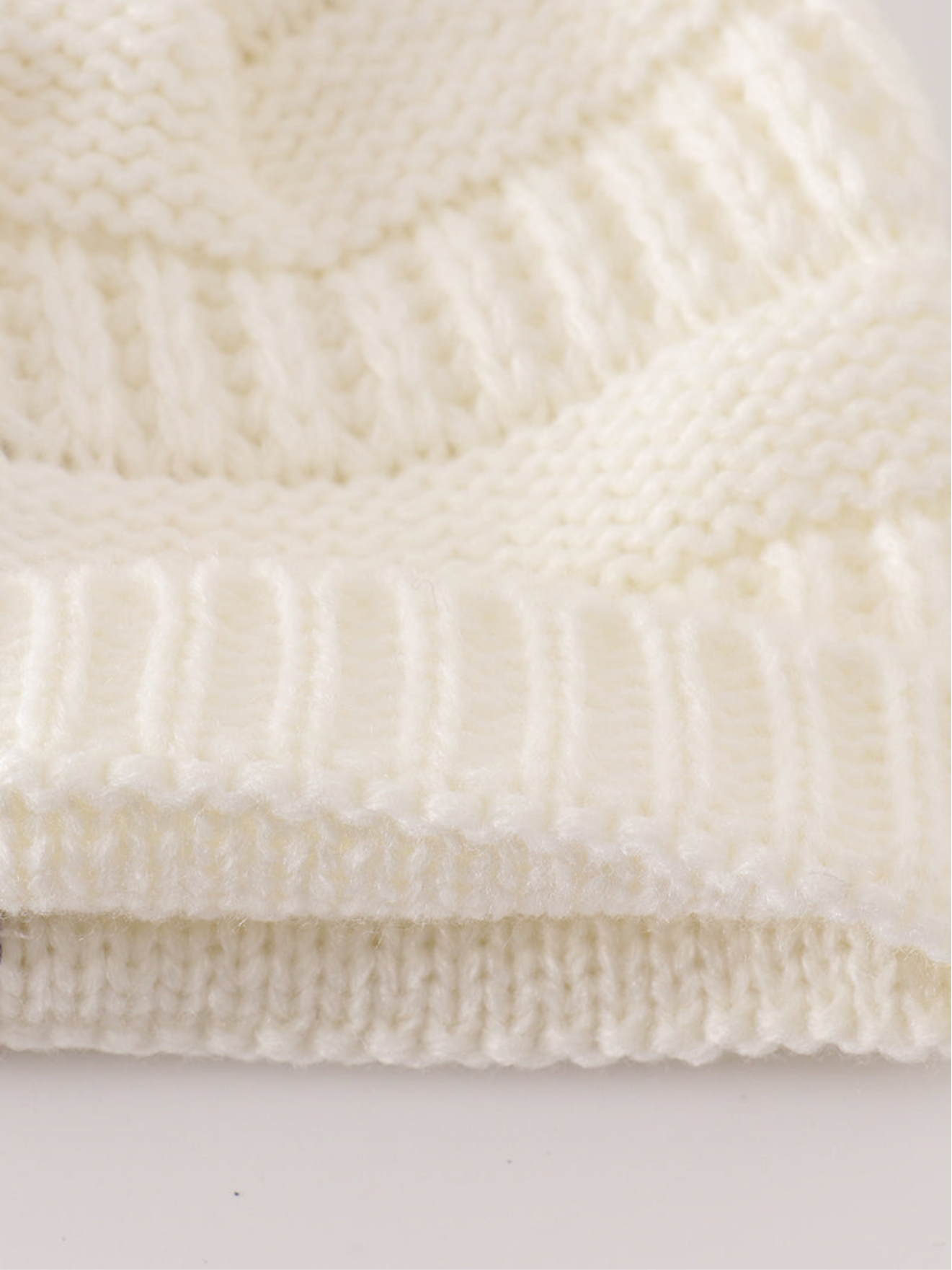 Kids and Adult Pompom Cable Beanie