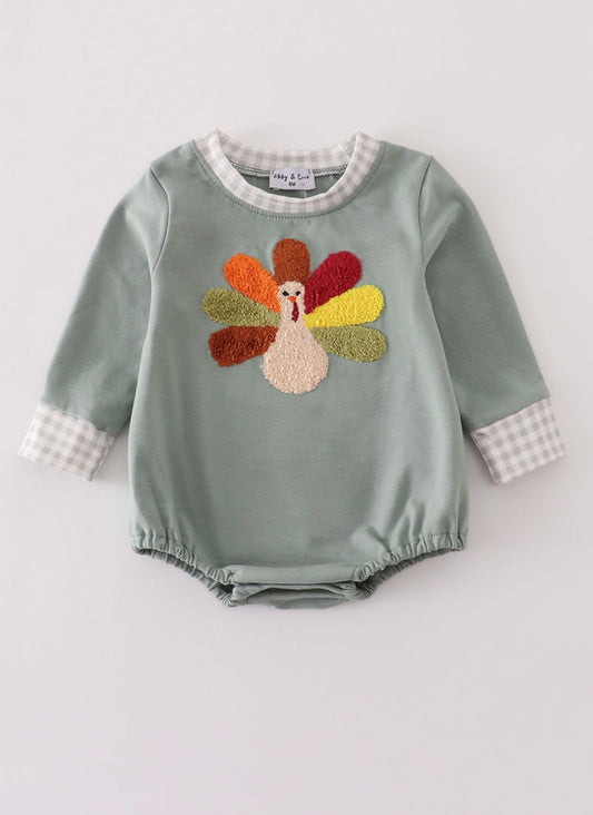 Sage Turkey French Knot Boy’s Bubble