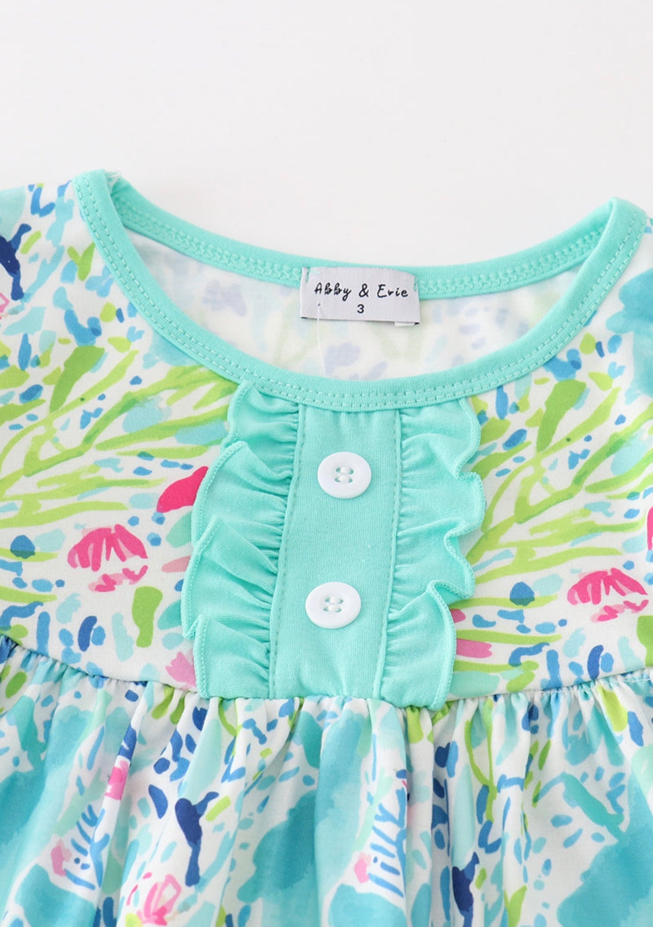 Green floral girl’s pants set