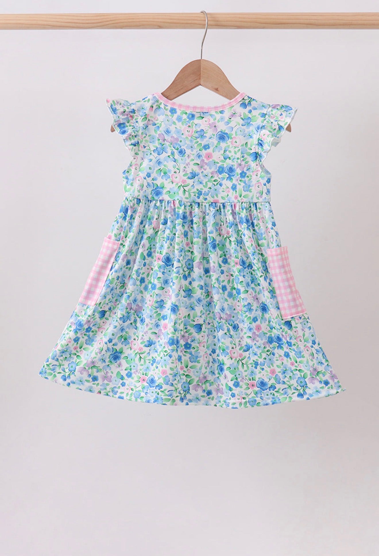 Blue floral dress