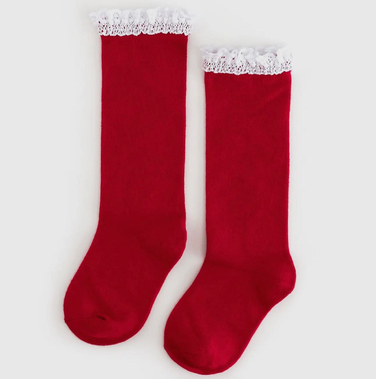 Santa Baby Lace Top Knee High Socks