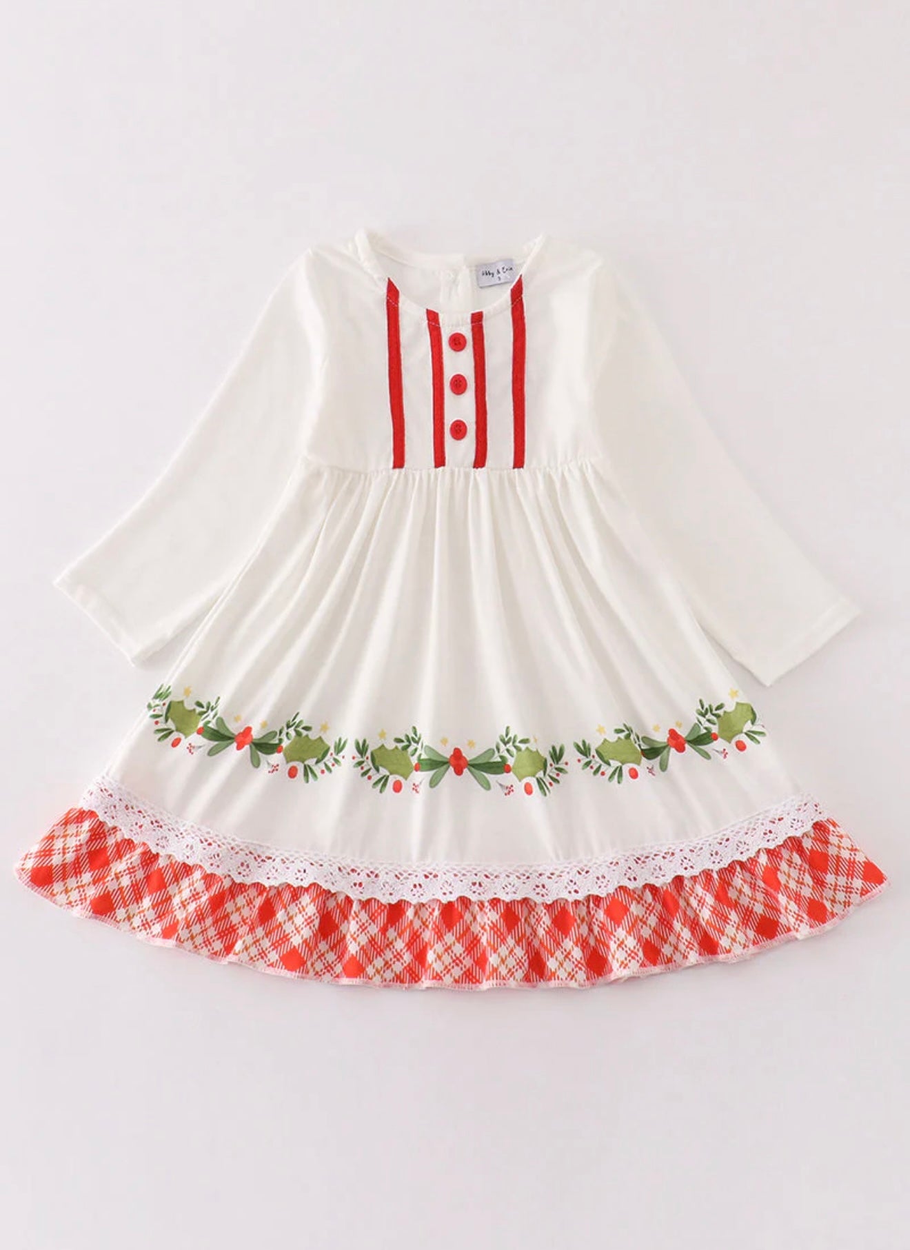 White Christmas Wreath Dress