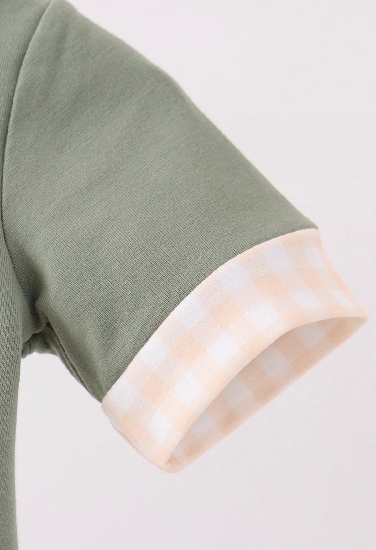 Green pumpkin french knot romper