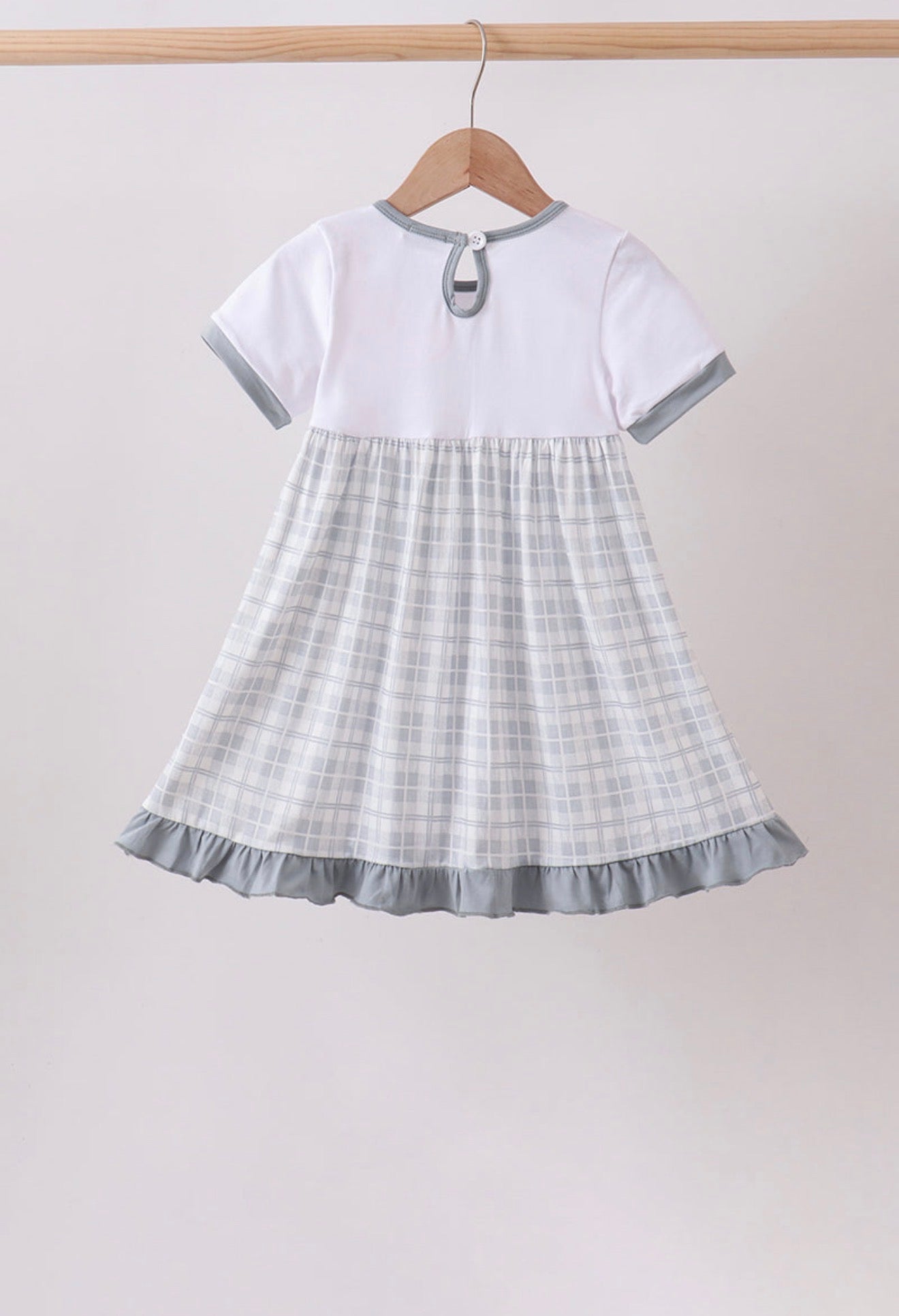 Blue Faith Quote Embroidered Dress