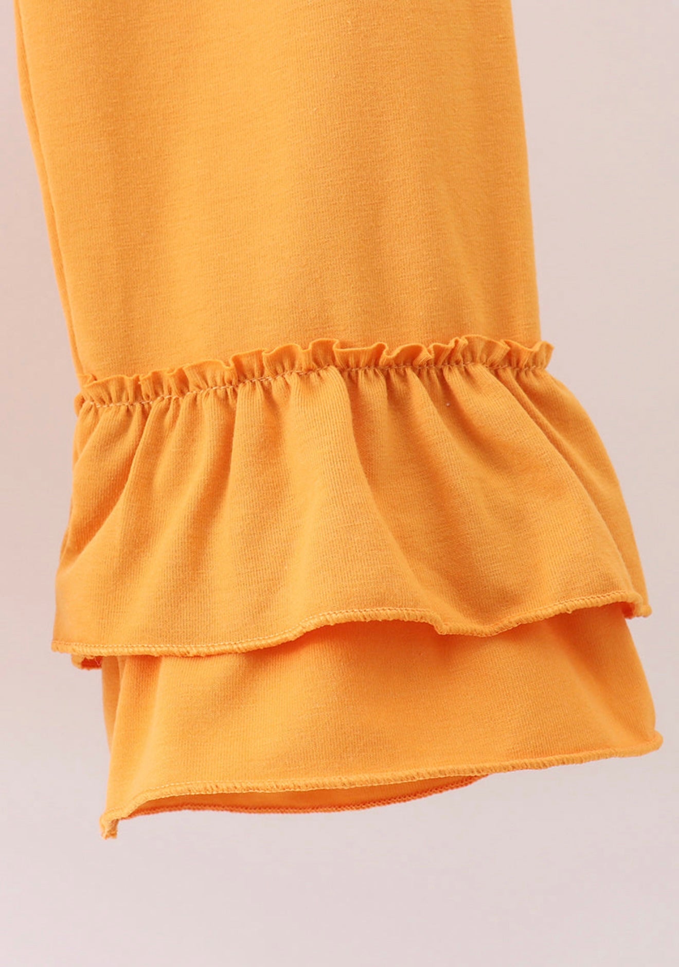 Navy floral smocked ruffle pants set