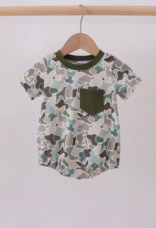 Camouflage duck print pocket bubble