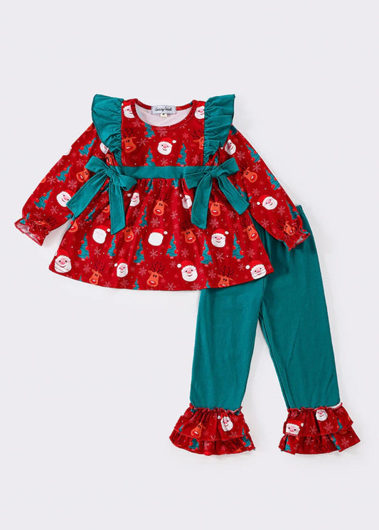 Red Christmas Santa Girl Set￼￼