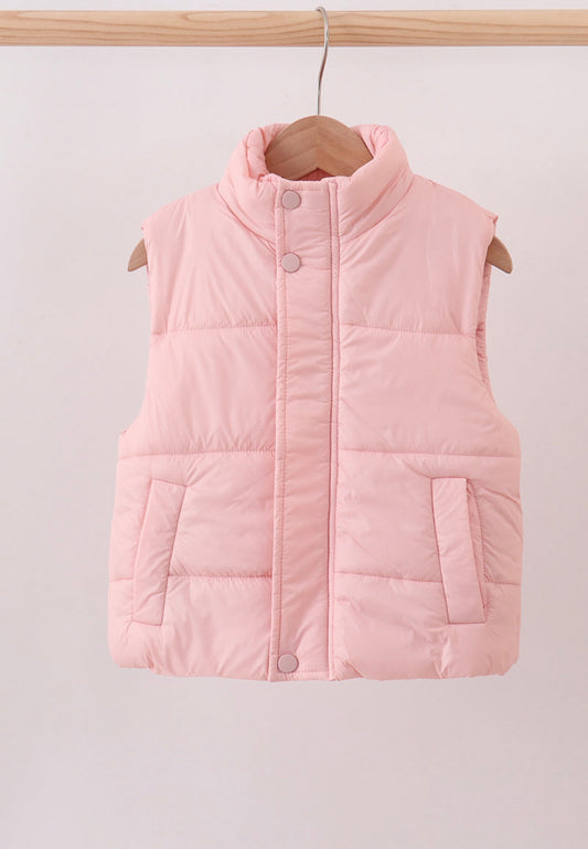 Girl’s pink puffer vest